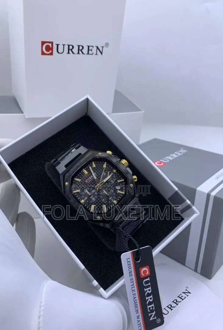 Curren Chronograph Chain Wrist Watch With Full Package