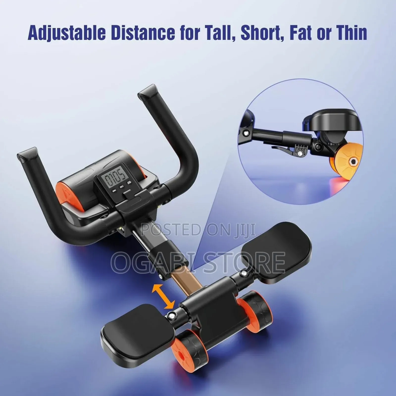 Adjustable Ab Roller With Digital Counter