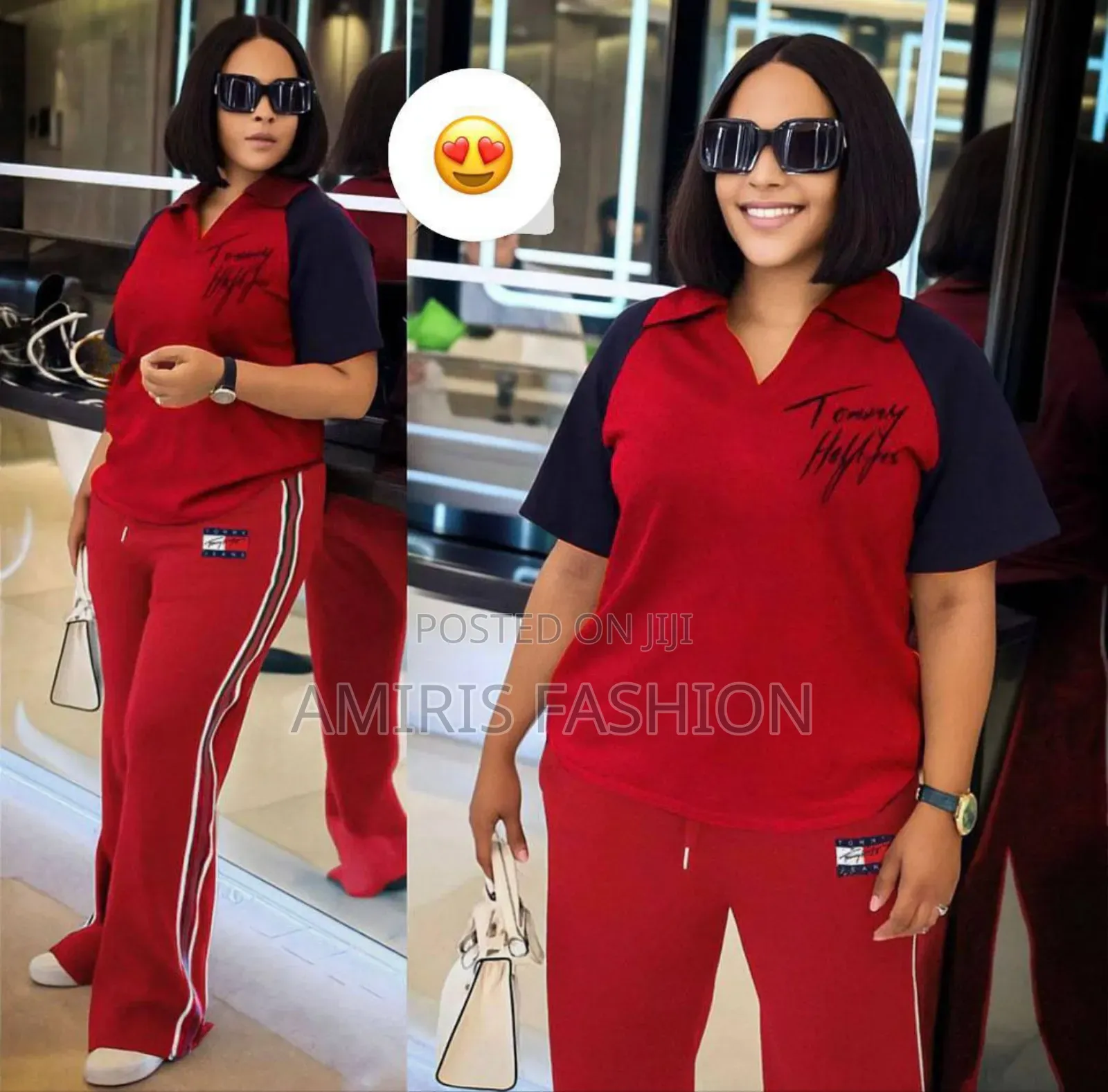 Hot  Pepper Red Two-Piece Trousers Turkey Wear