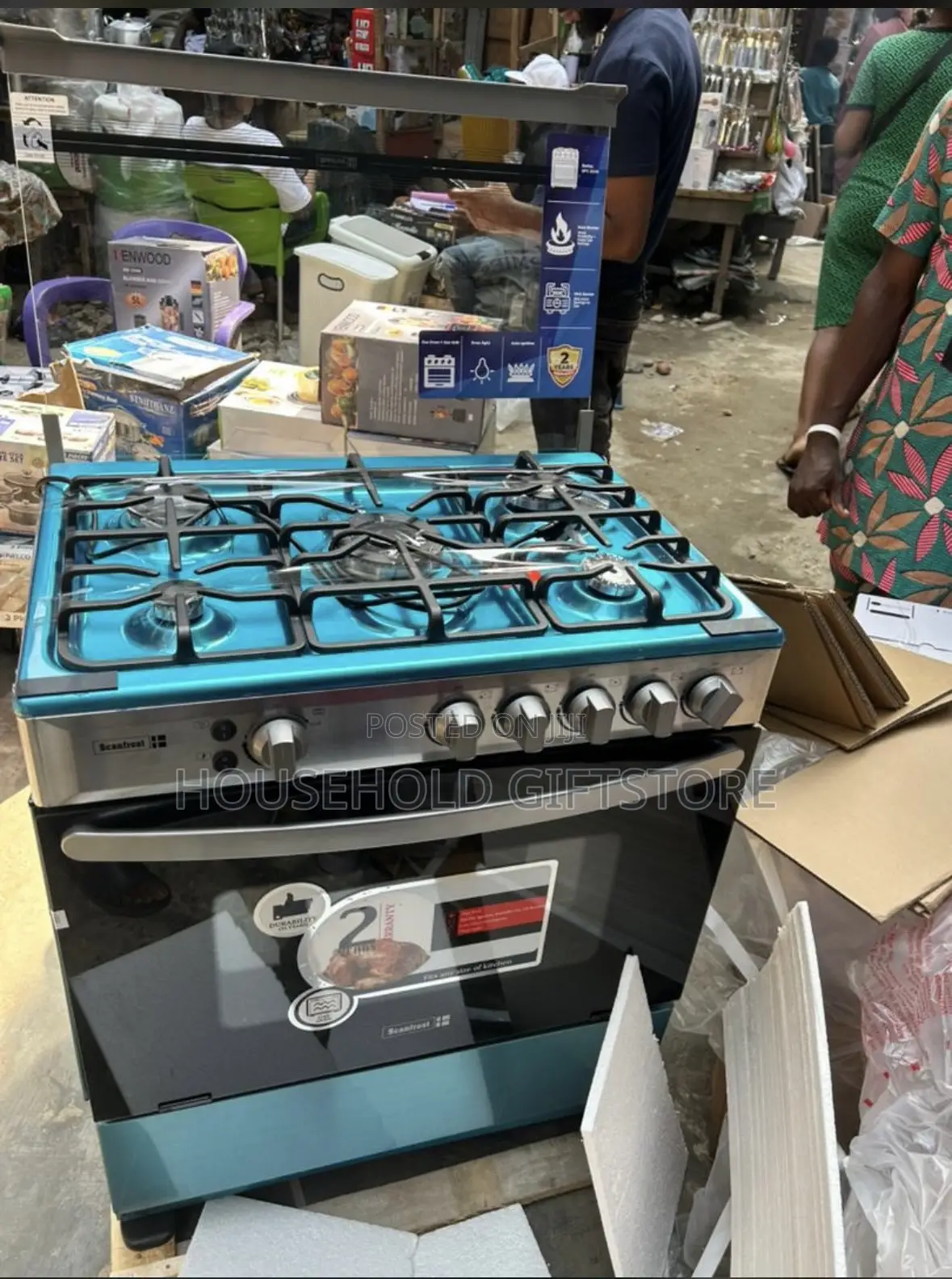 Scanfrost 5 Burner Gas Cooker With Oven and Grill