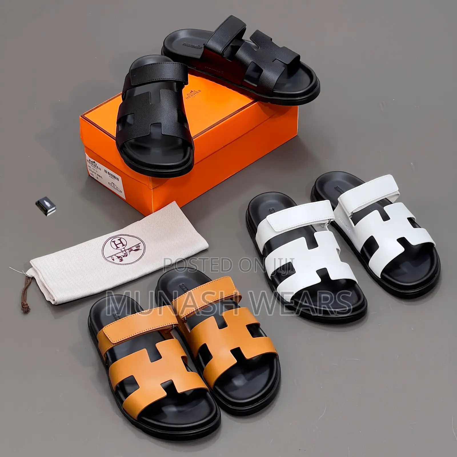 Hermes Leather Slipers Cover 40-46