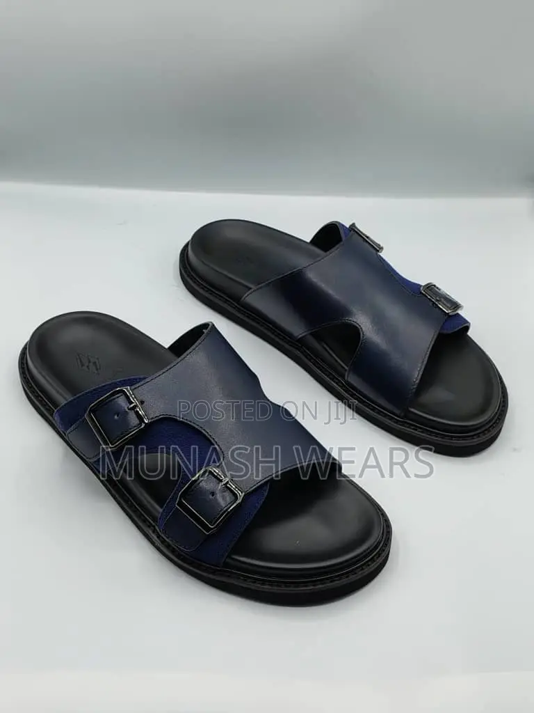 Italian Leather Slipers For Men 40-46