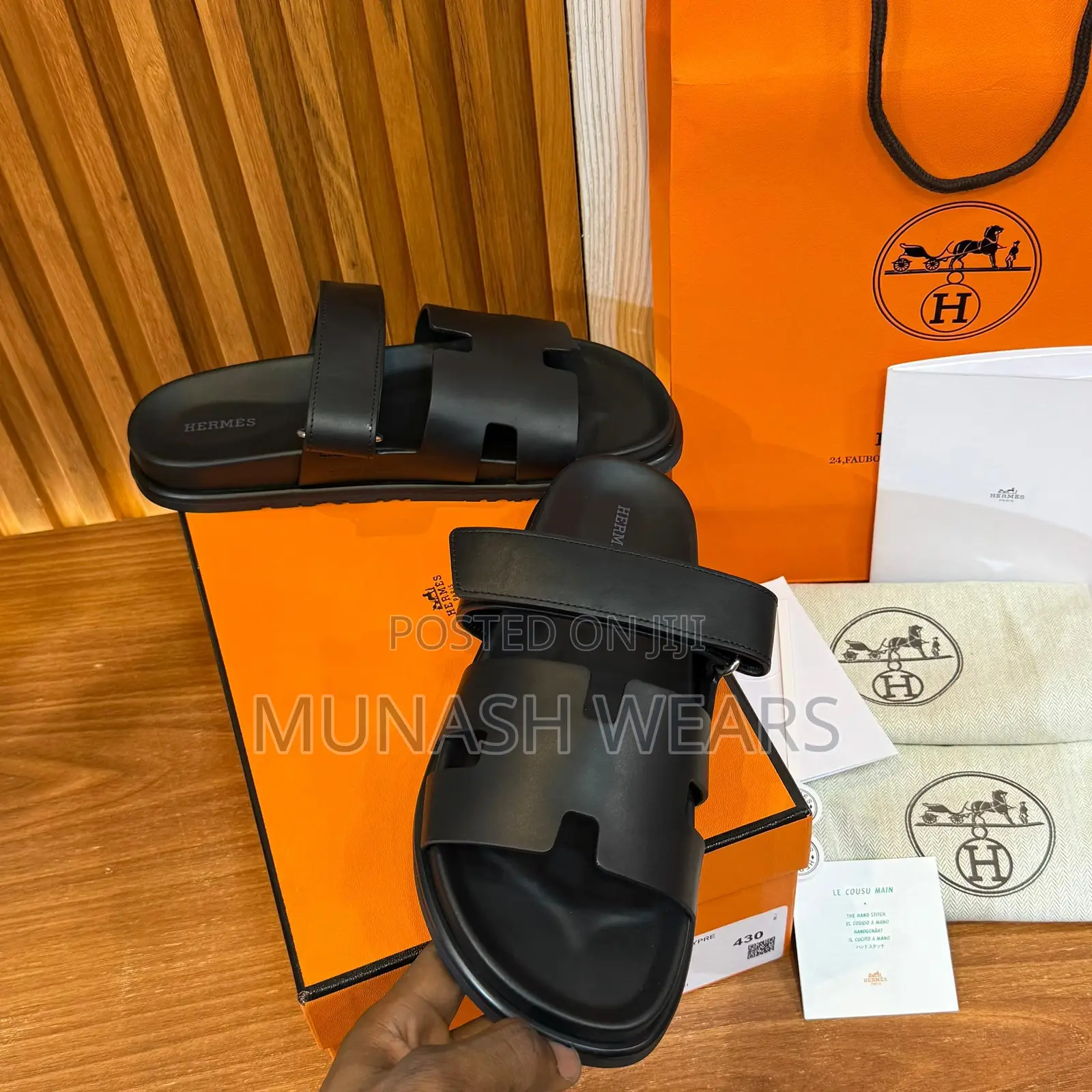 Original Leather Hermes Calfskin Palm 40-48