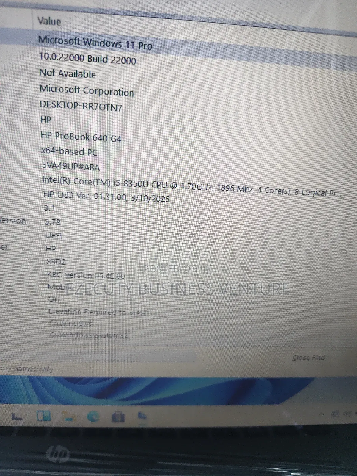 Laptop HP ProBook 640 G4 8GB Intel Core i5 SSD 256GB