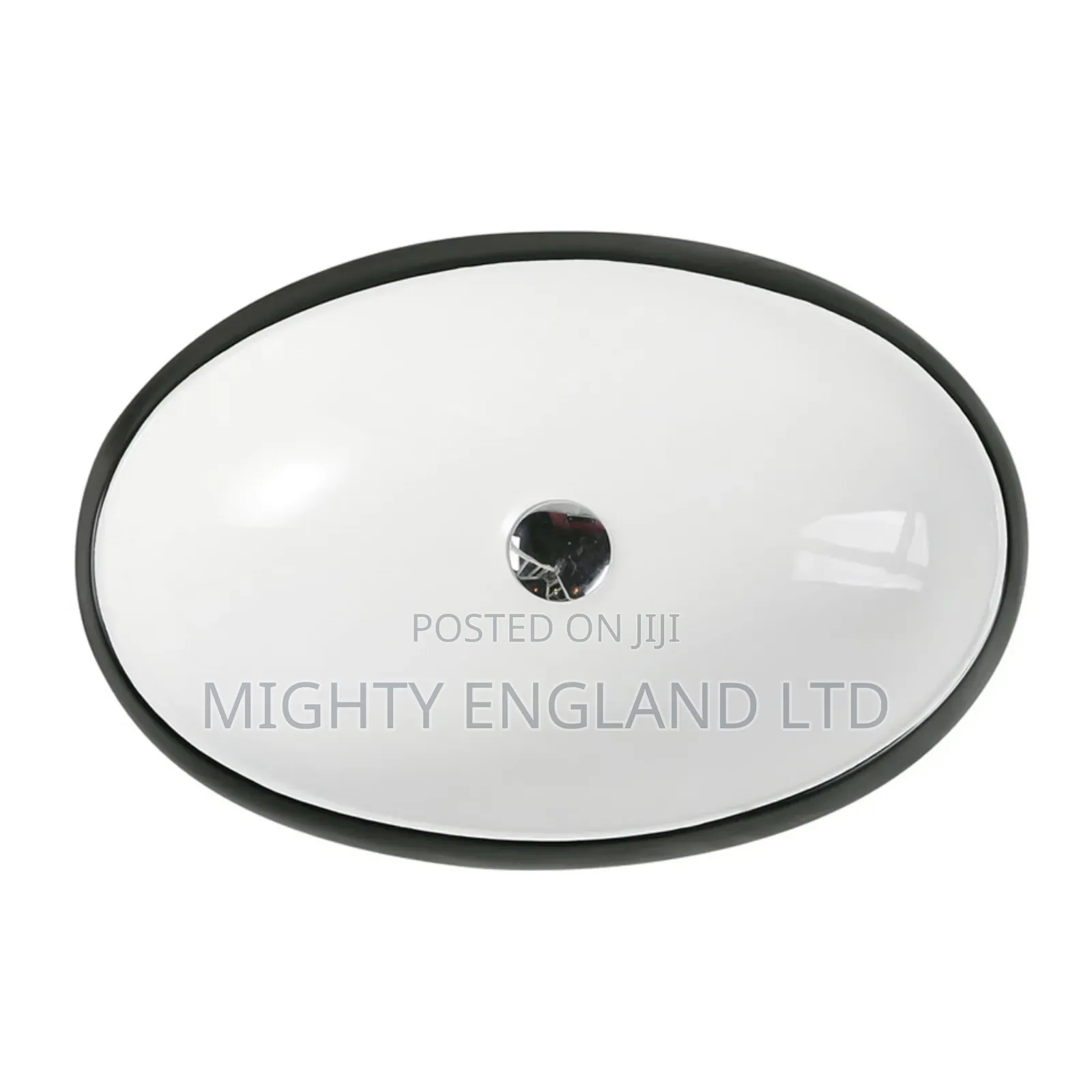 Oval Black and White Countertop Washbasin