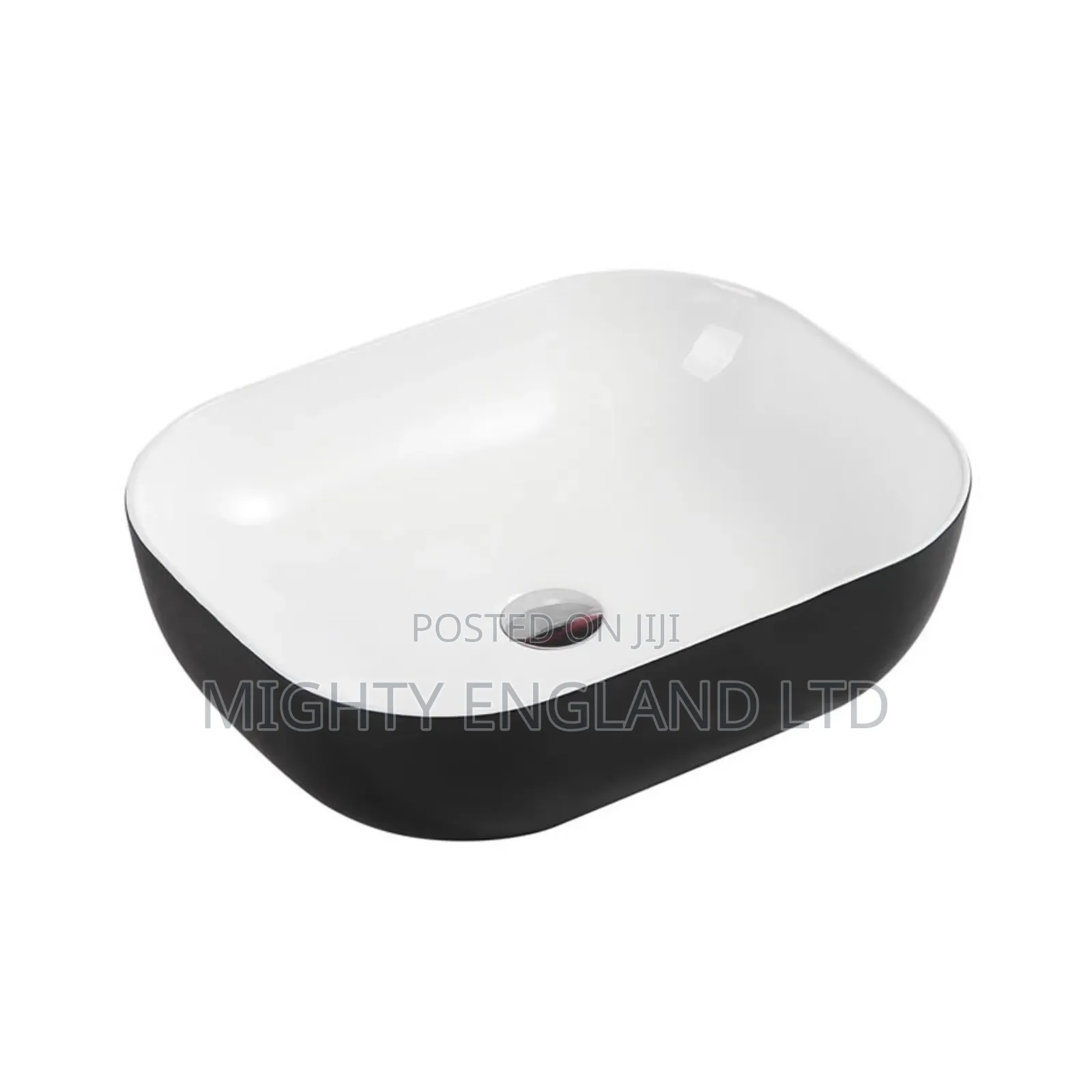 Black and White Rectangle Above Counter Basin