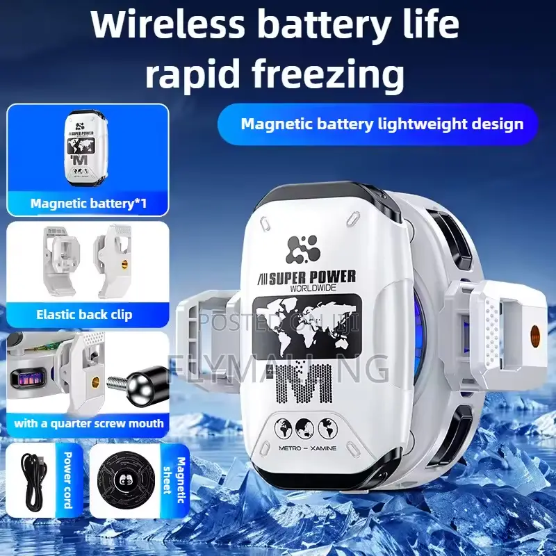 Fs25 Ice Phone Cooler Ai Wireless Magnetic/Back Clip + Display