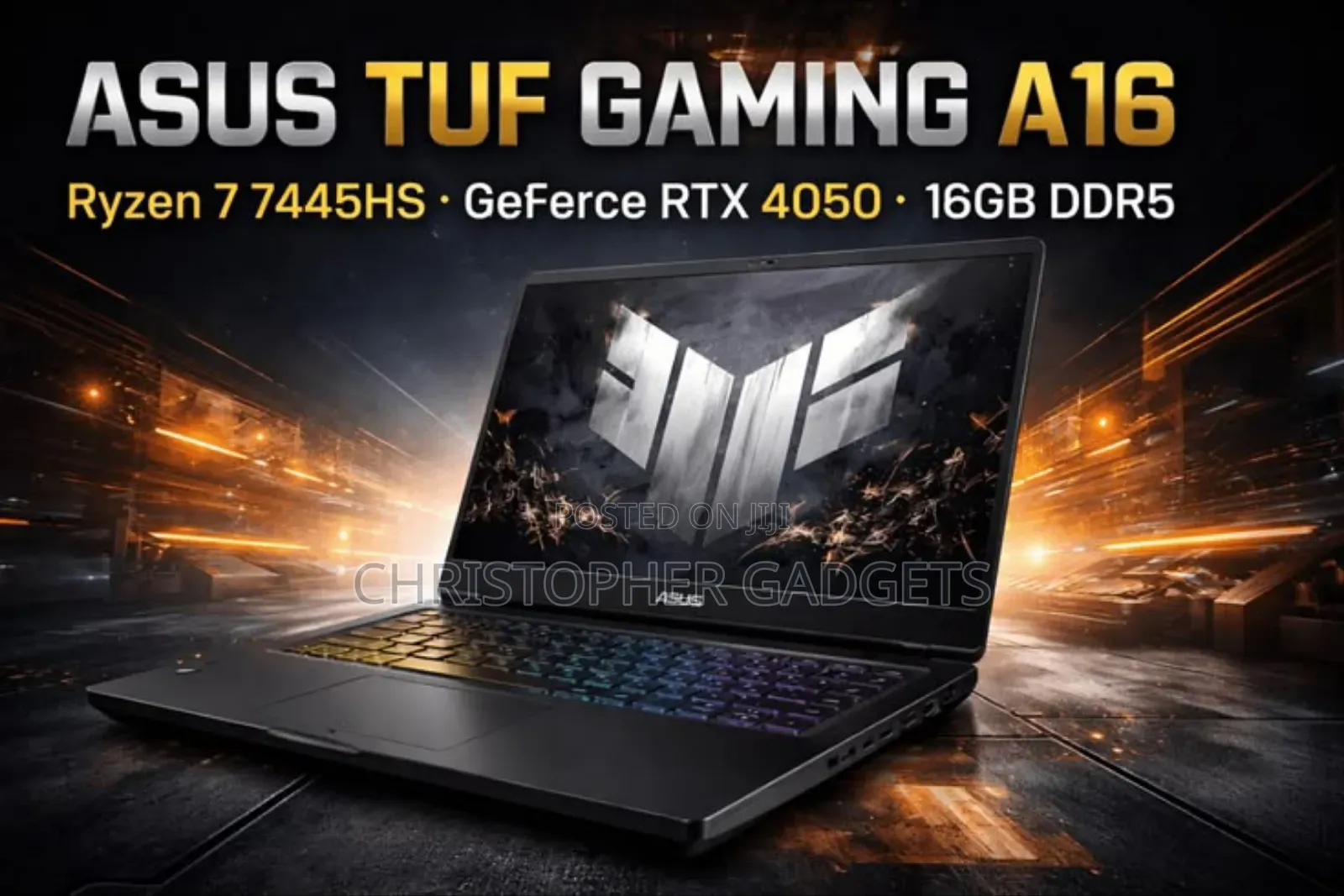 New Laptop Asus TUF Gaming A15 16GB AMD Ryzen 7 SSD 1T