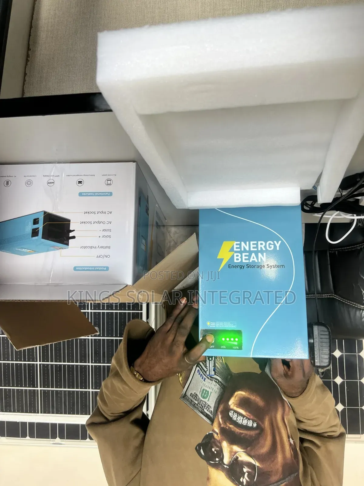 Energy Beansolar Generator 250w With 1kwh Battery