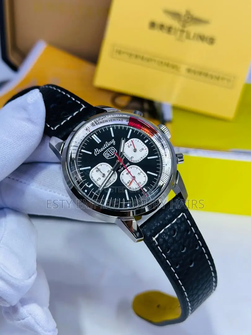 Chlorograph Breitling Leather Watch