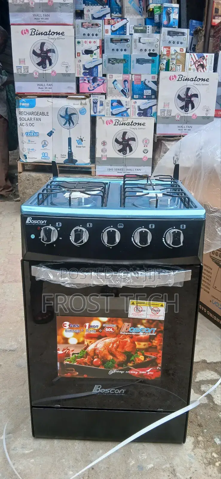 Boscon 50by50 /3gas +1electric Standing Cooker With Oven