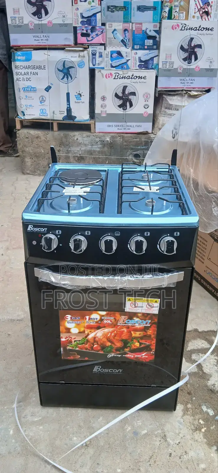 Boscon 50by50 /3gas +1electric Standing Cooker With Oven