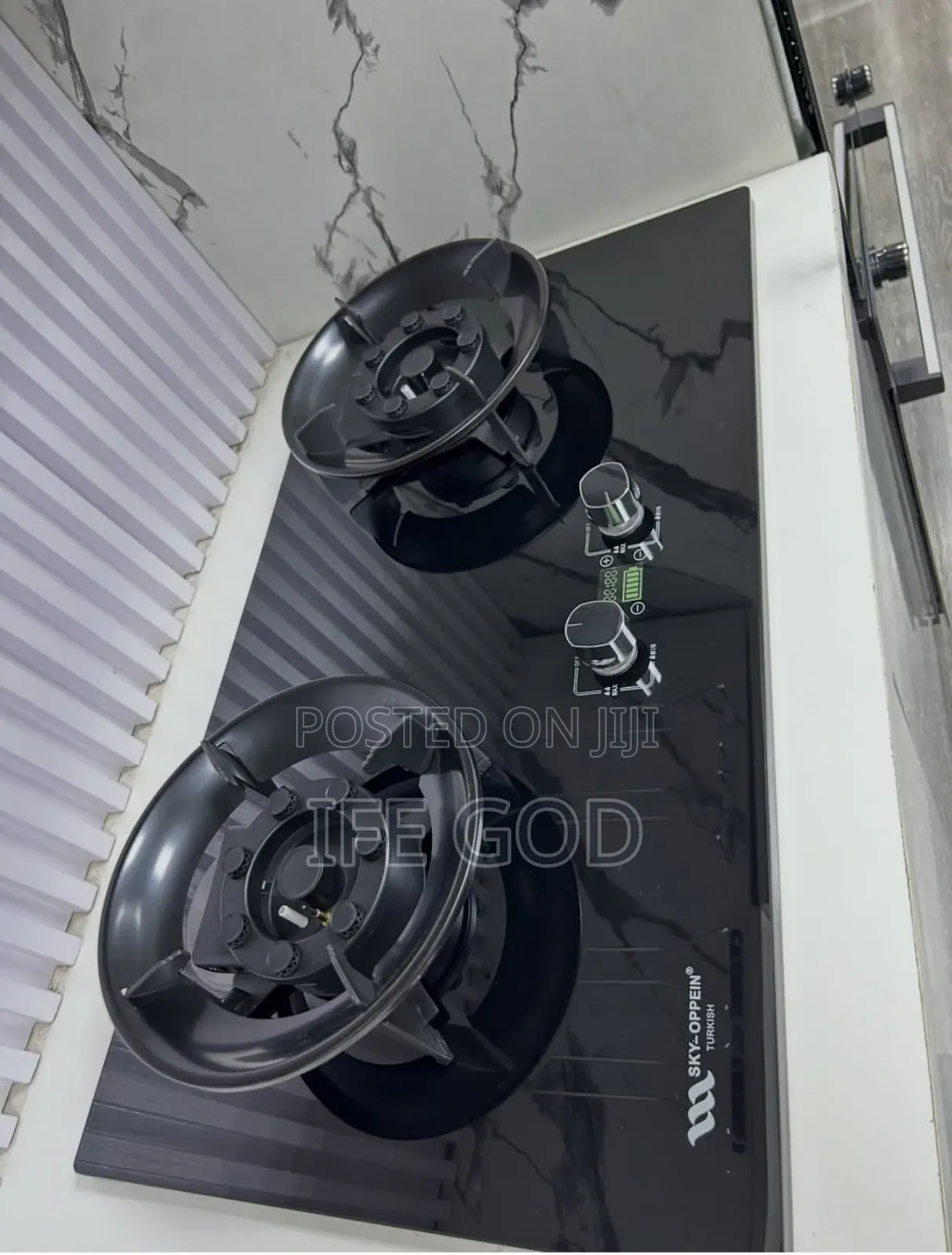 Original Sky-oppein Built-in Flips Up 2 Burners Gas Cooker Automatic