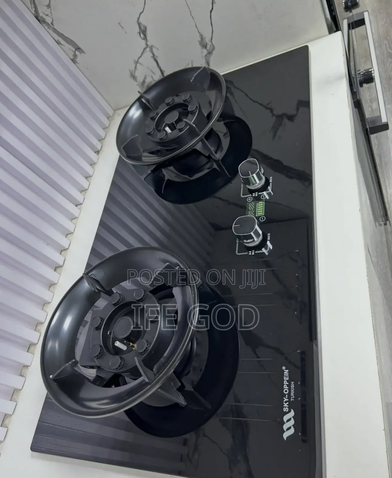 Original Sky-oppein Built-in Flips Up 2 Burners Gas Cooker Automatic