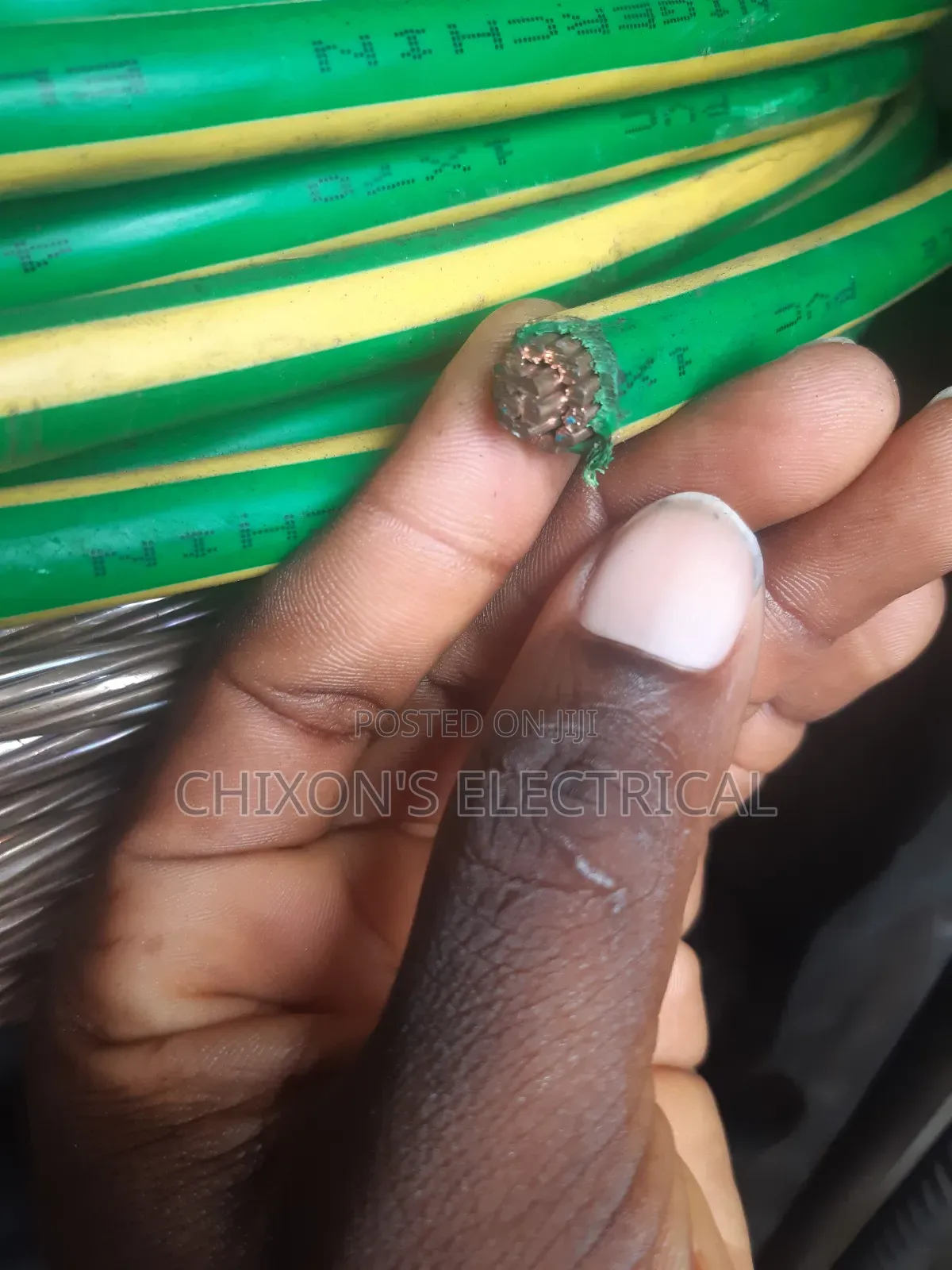 70mmx1core Cable Green and Yellow Nigerchine