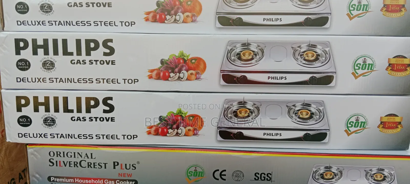 Original Philip Table Gas Cooker With Moud Burner Automatic