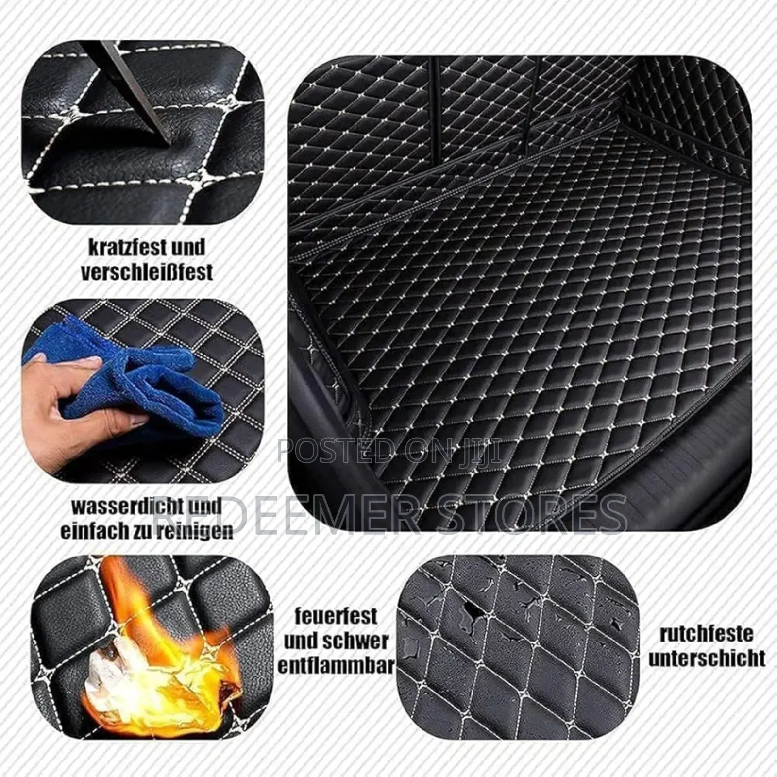 Full Coverage Leather Car Boot Mat