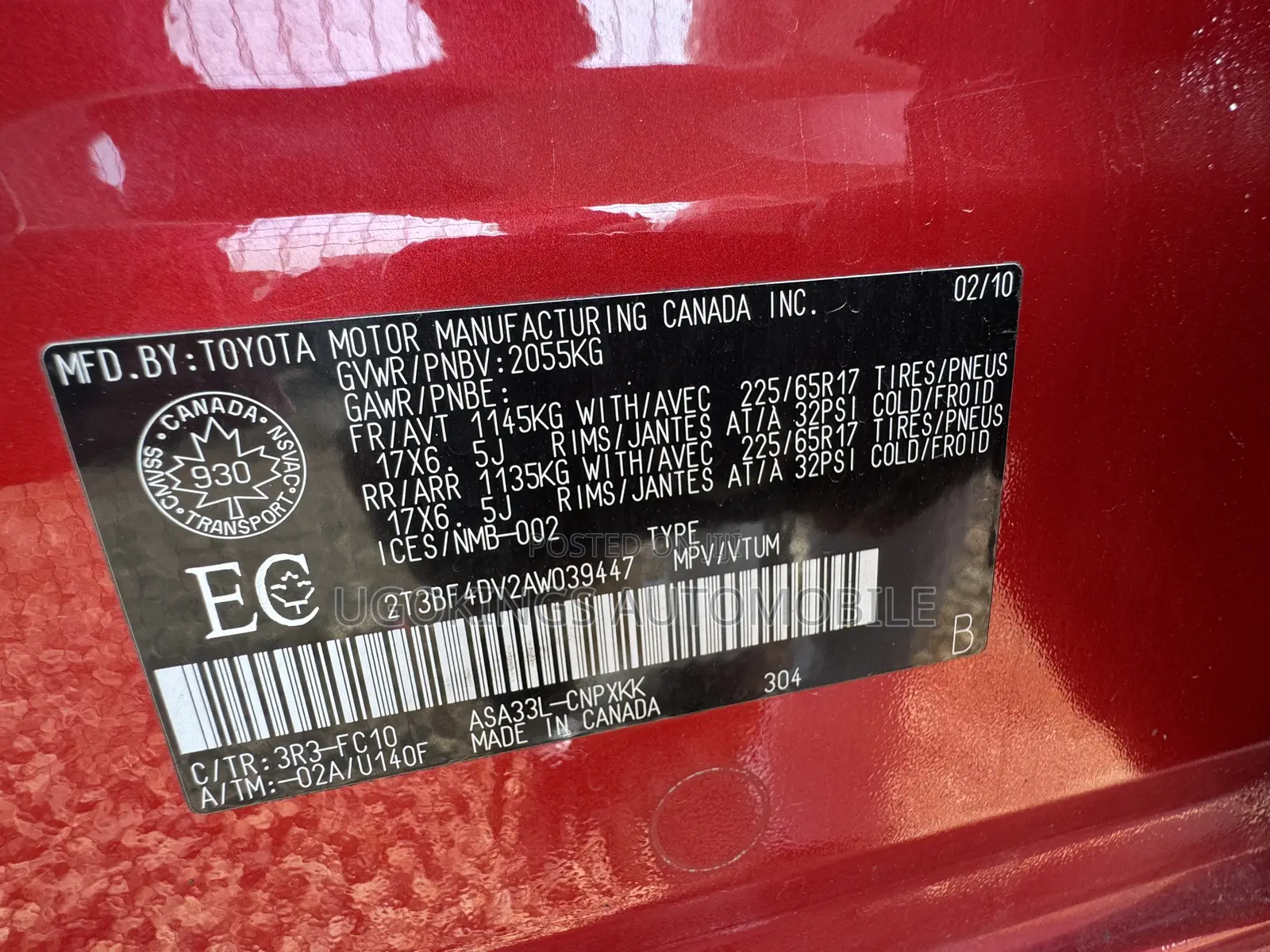 Toyota RAV4 2010 Red
