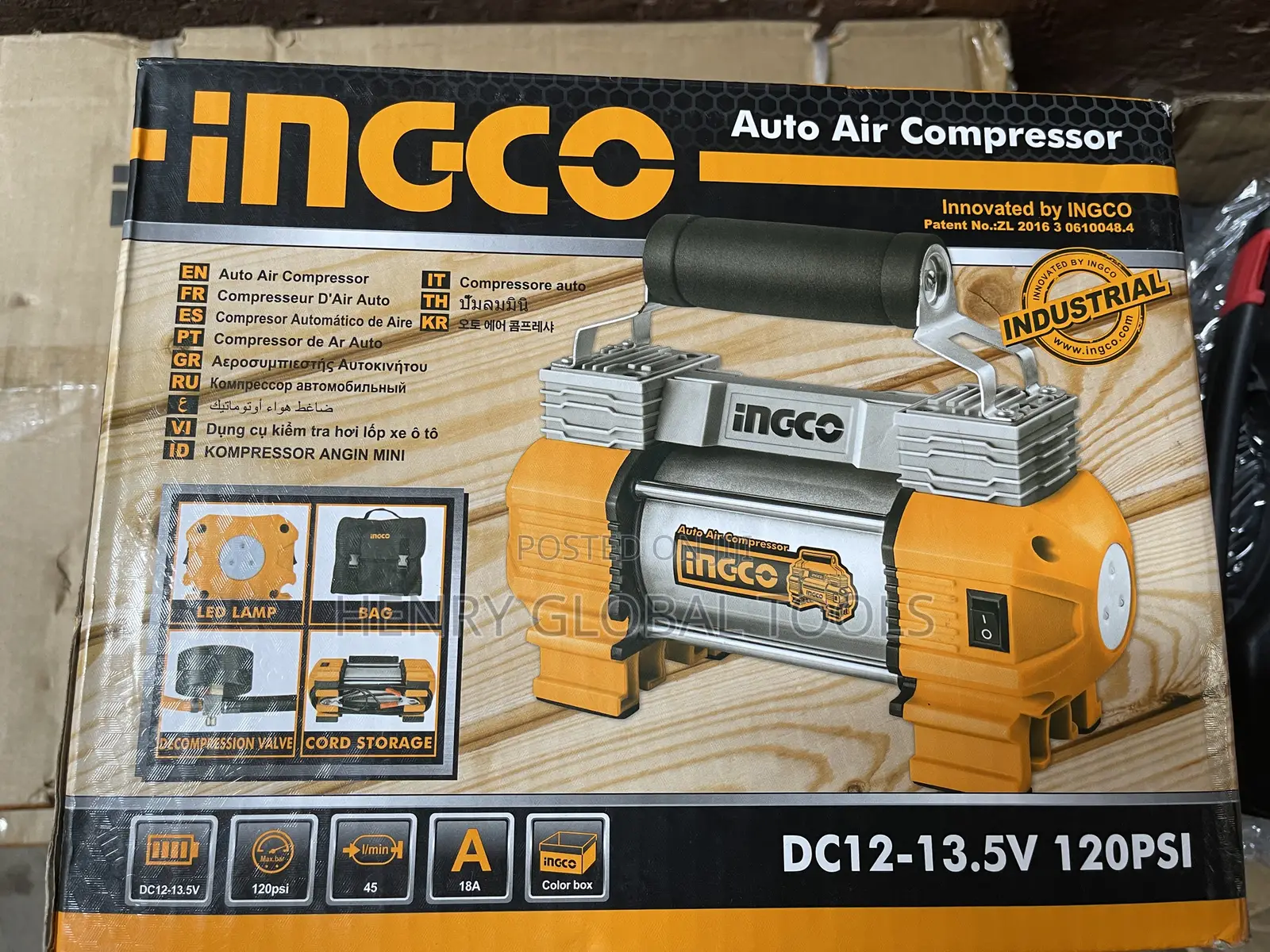 13.5v 120psi Ingco Automatic Air Compressor