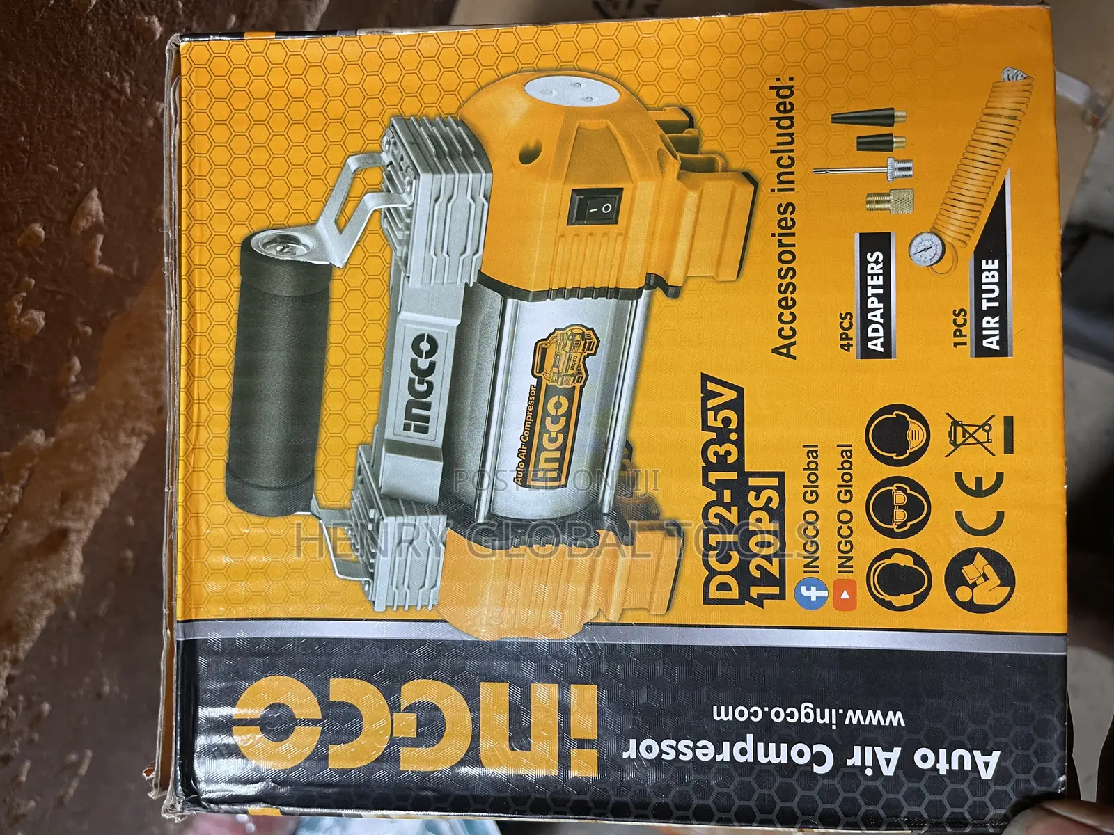 13.5v 120psi Ingco Automatic Air Compressor