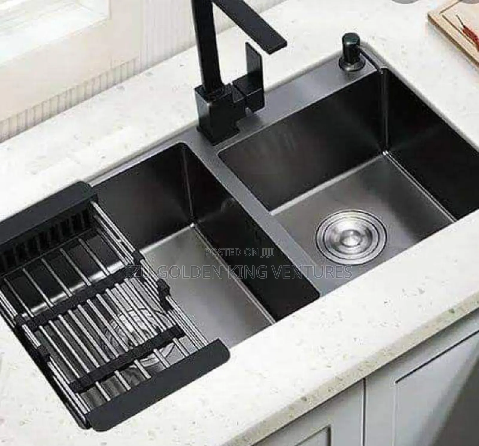 Black Handmade Kitchen Sink