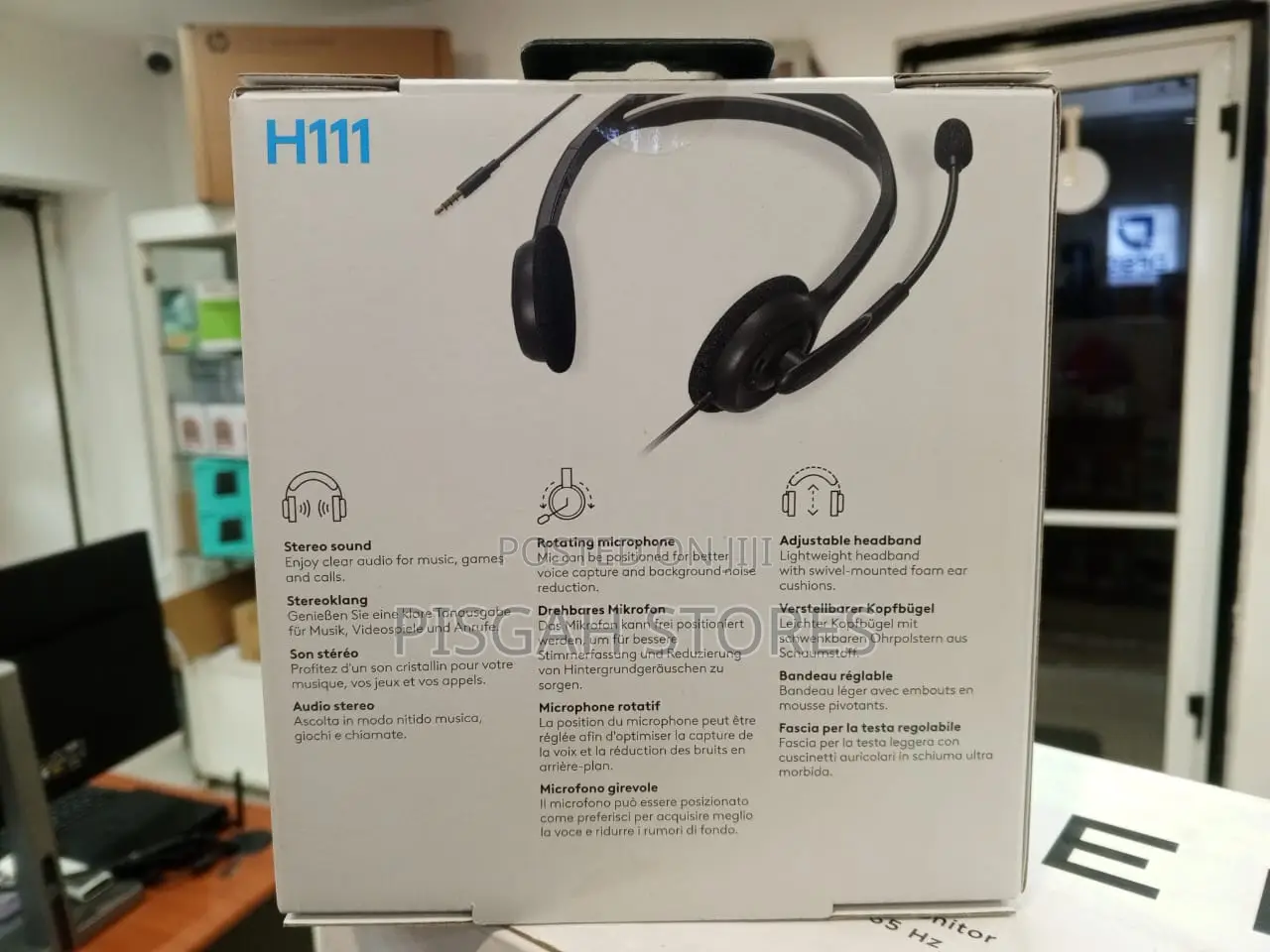 Original Logitech H111 Headset With Clear Chat Noise-Canceling Mic