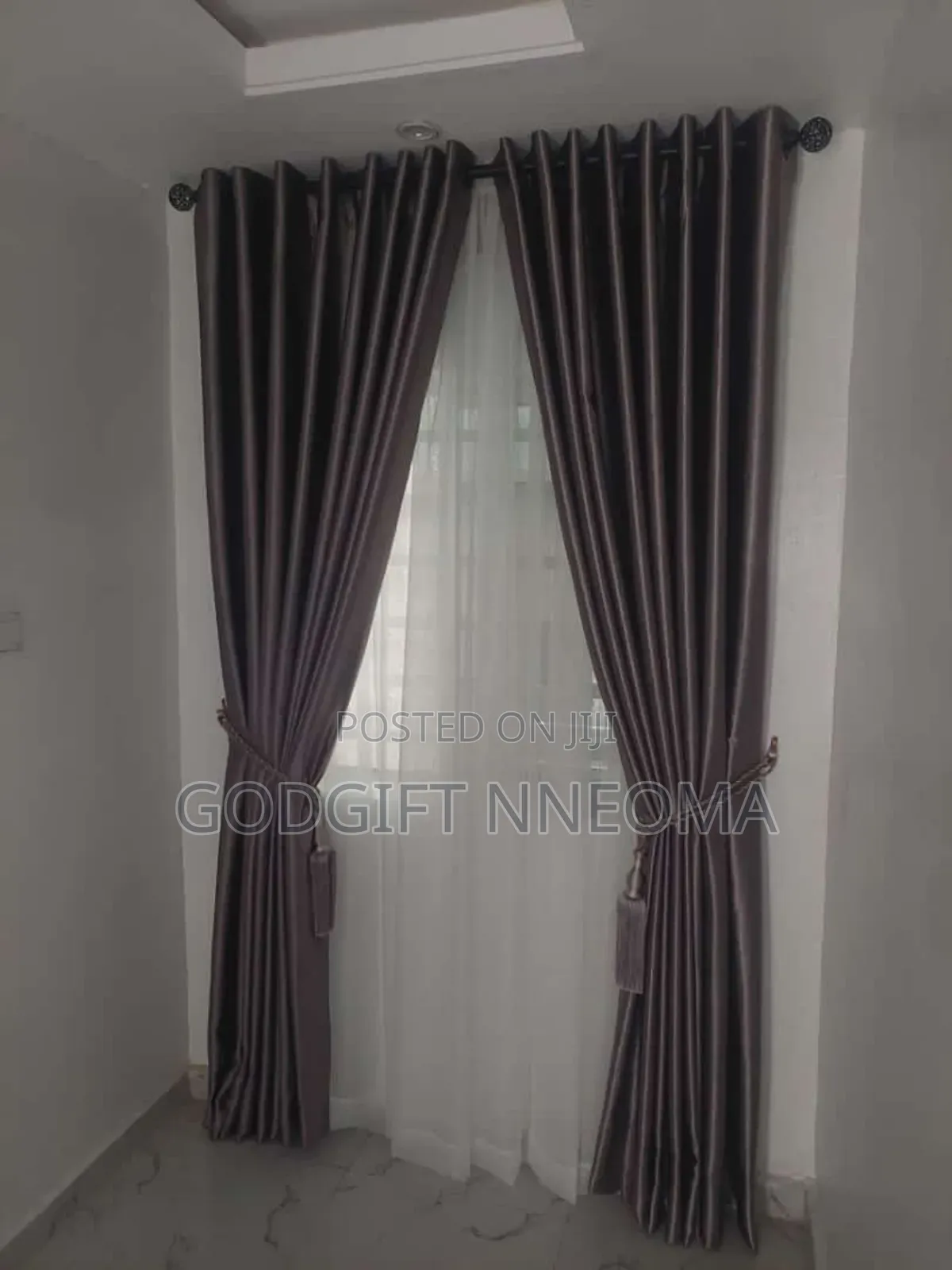 Eyelet Pleated Curtain With Sheer