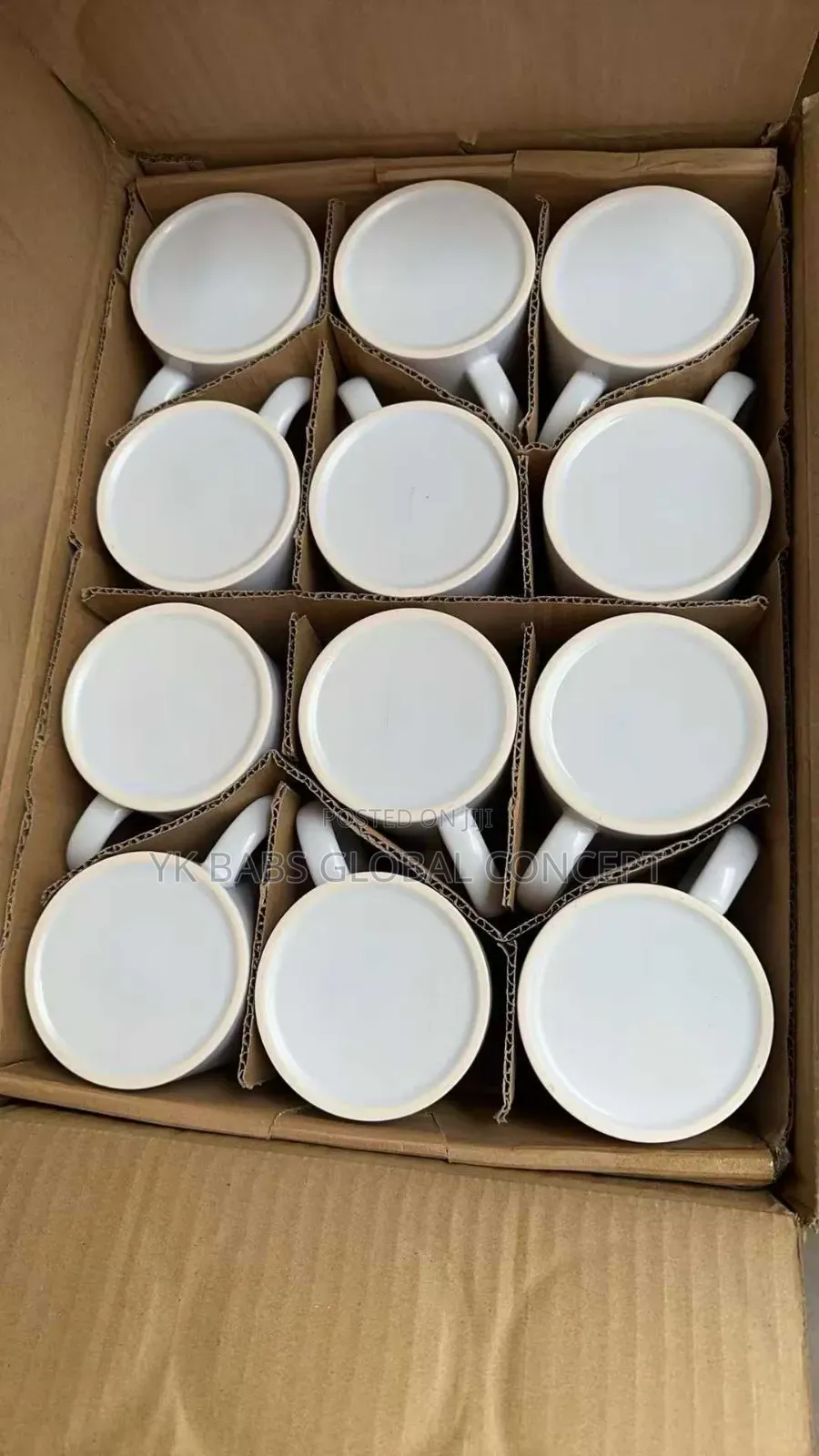 White Ceramic Mug 48/CTN With Package