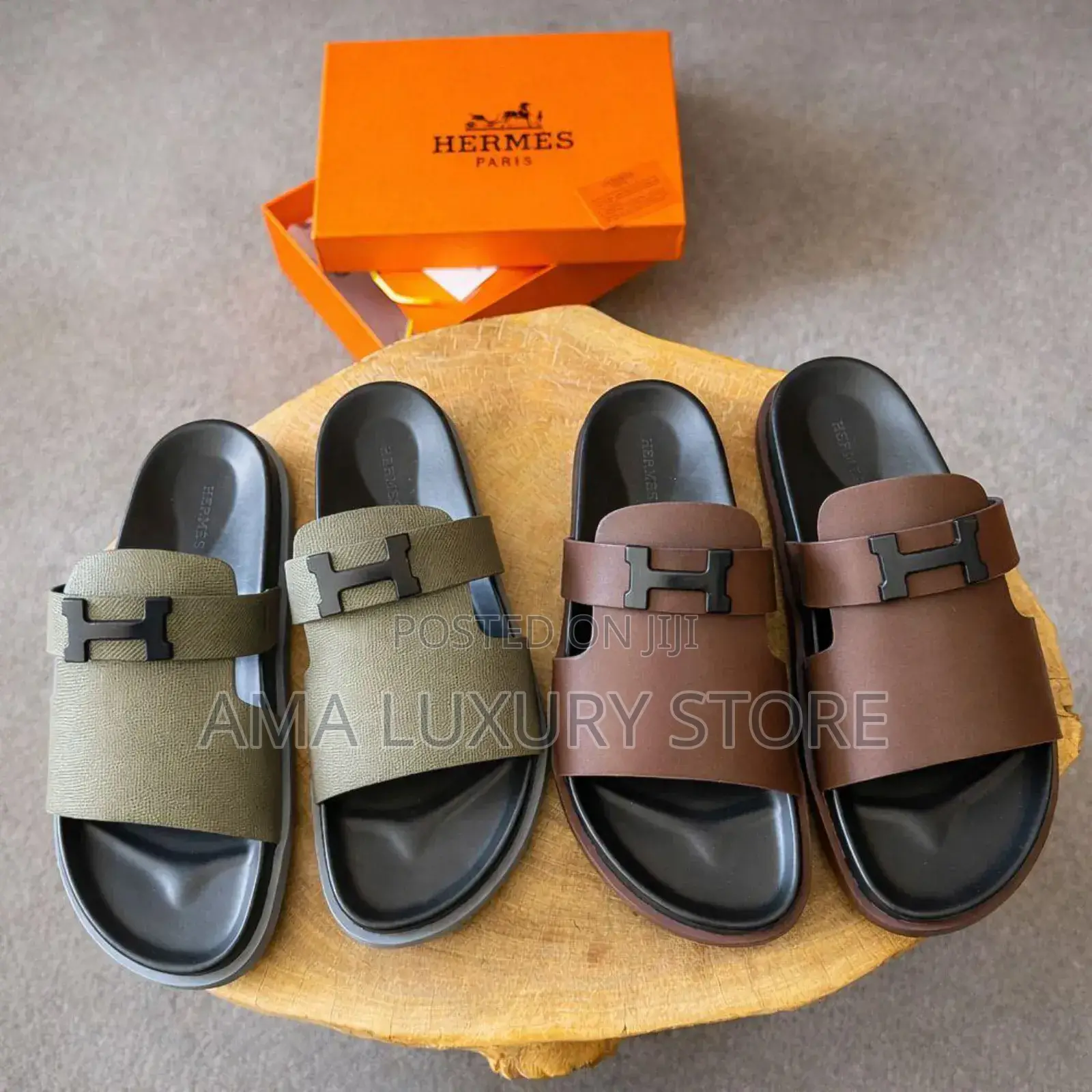 Hermes Luxury Men's Designer Slippers