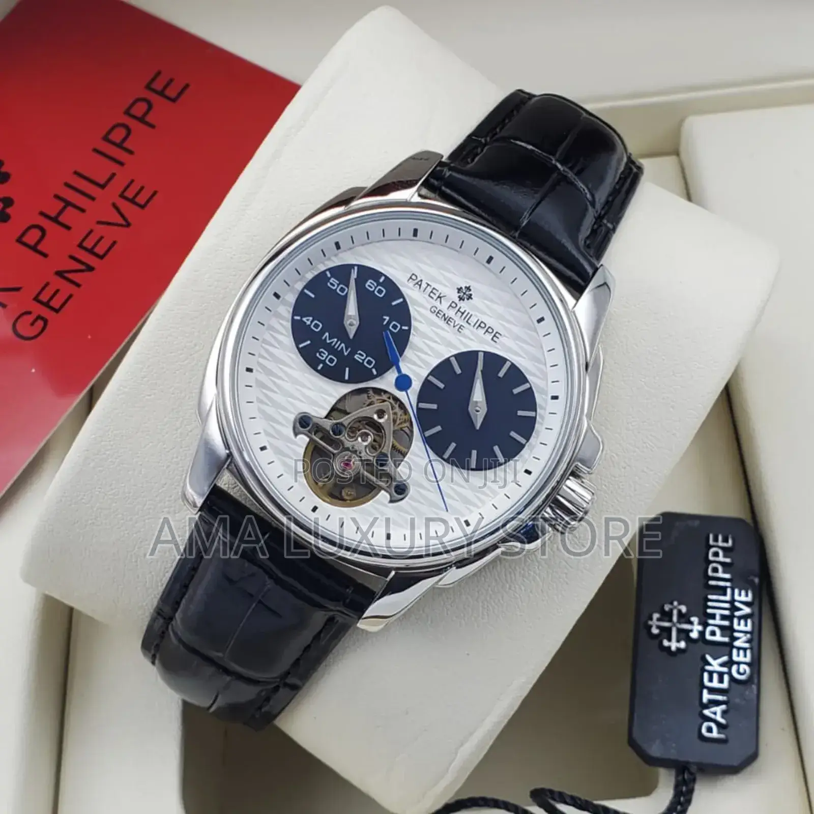 Patek Philippe Genuine Leather Luxury Men's Designer Wristwatches