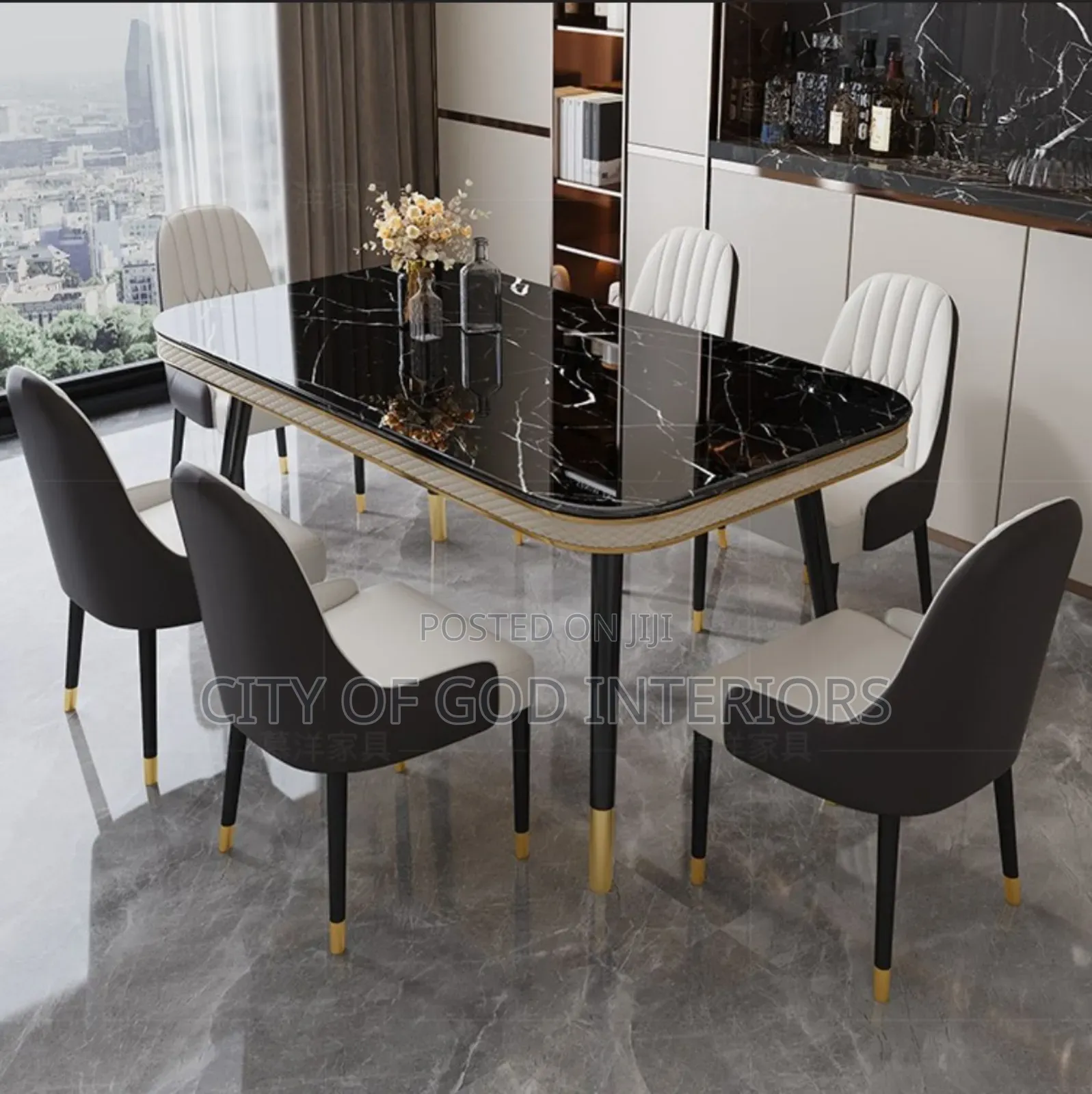 High Quality Executive Imported Dining Table Set by 6