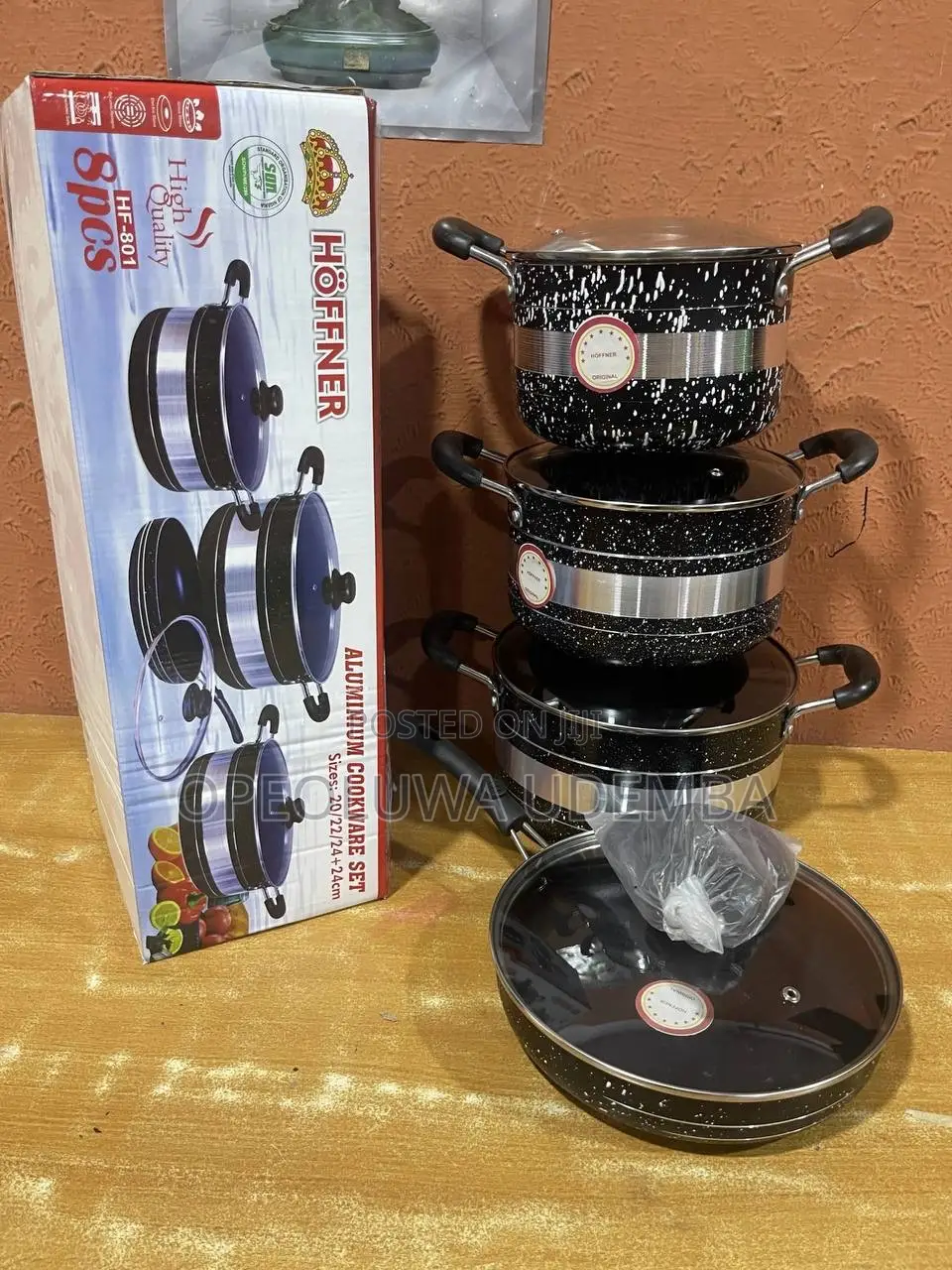Hoffner 4pcs Non-Stick Pot Set