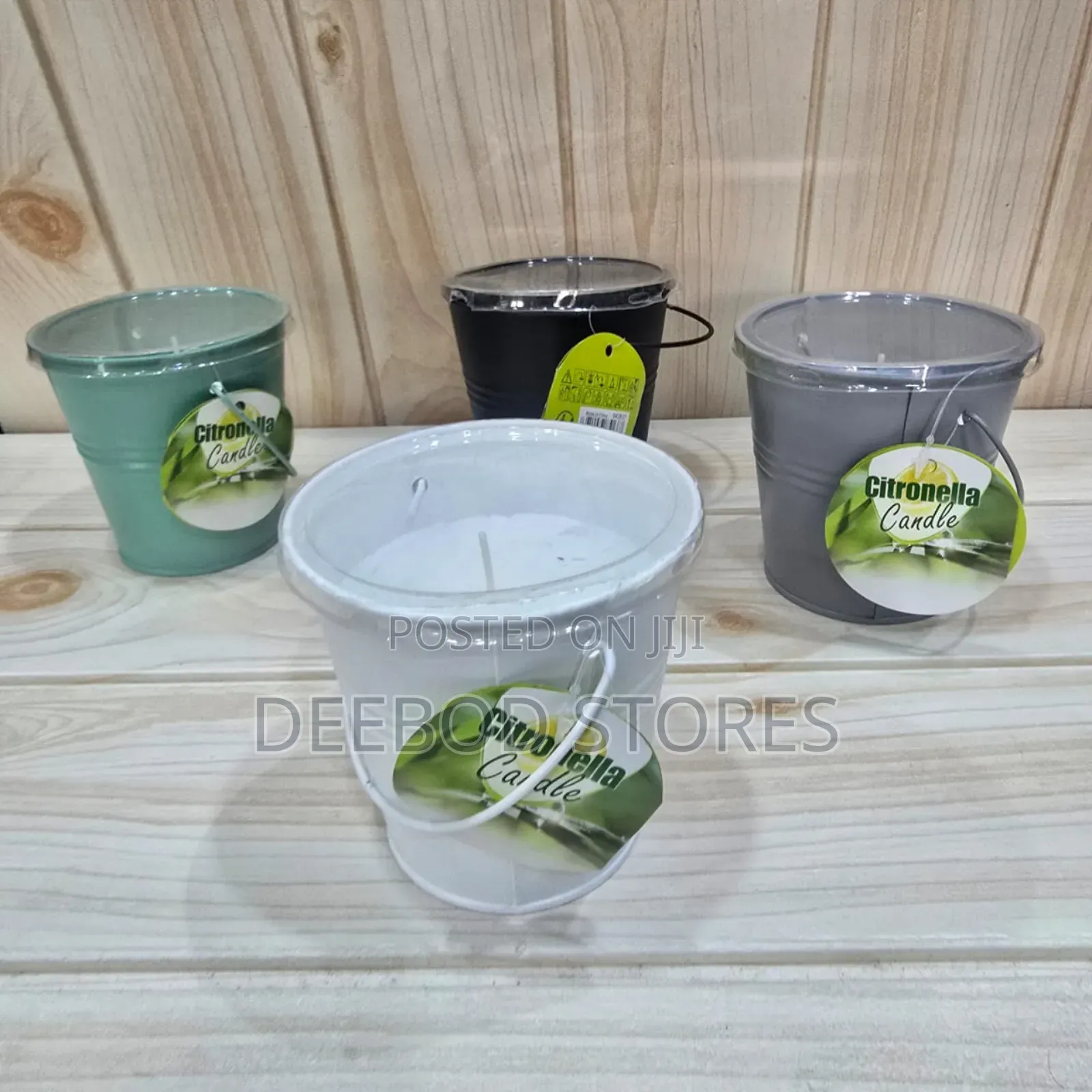 Citronella Outdoor Candles in Metal Buckets – Mosquito Repellent