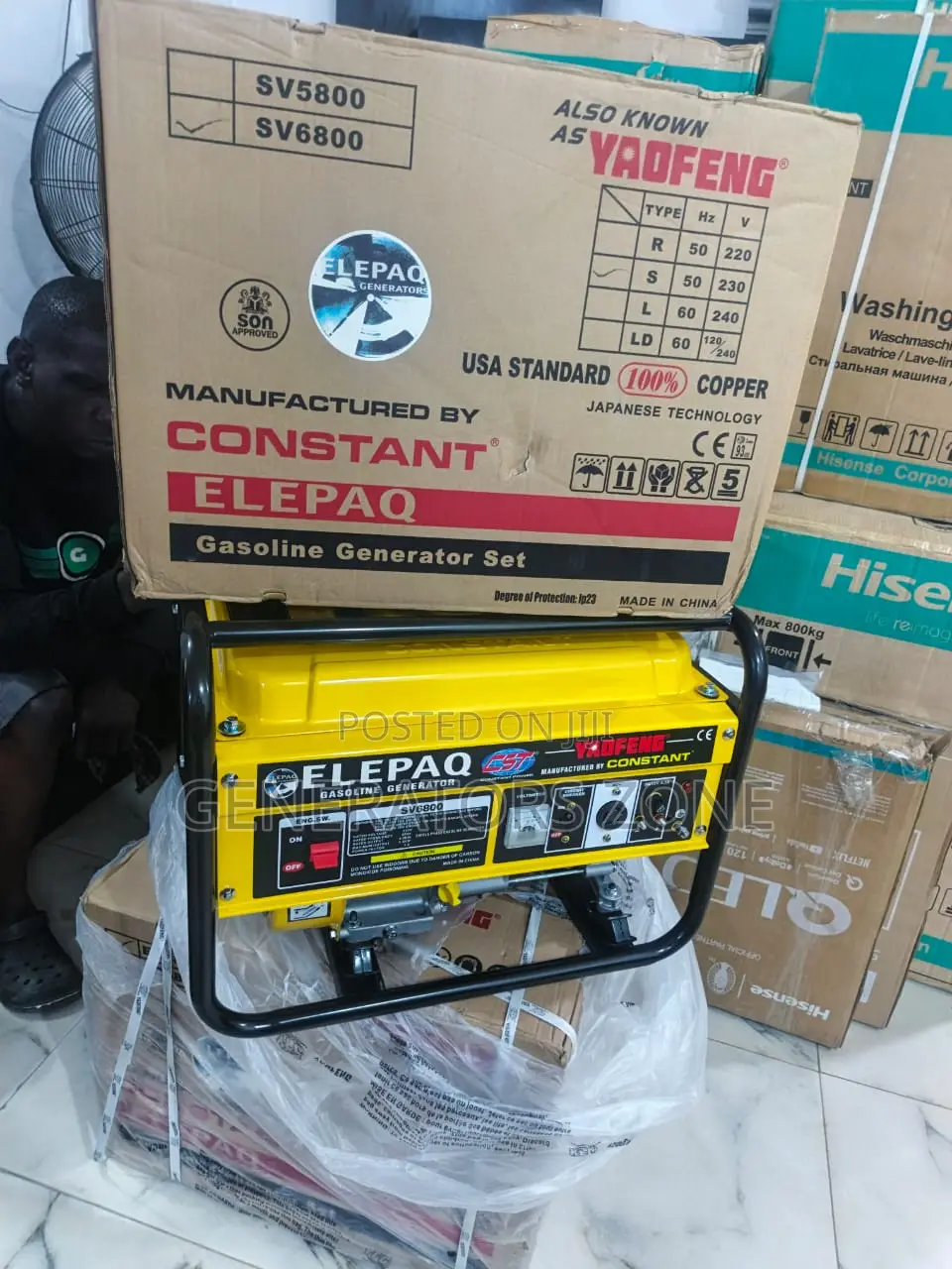 Elepaq Sv6800 4.5kva Constant Generator