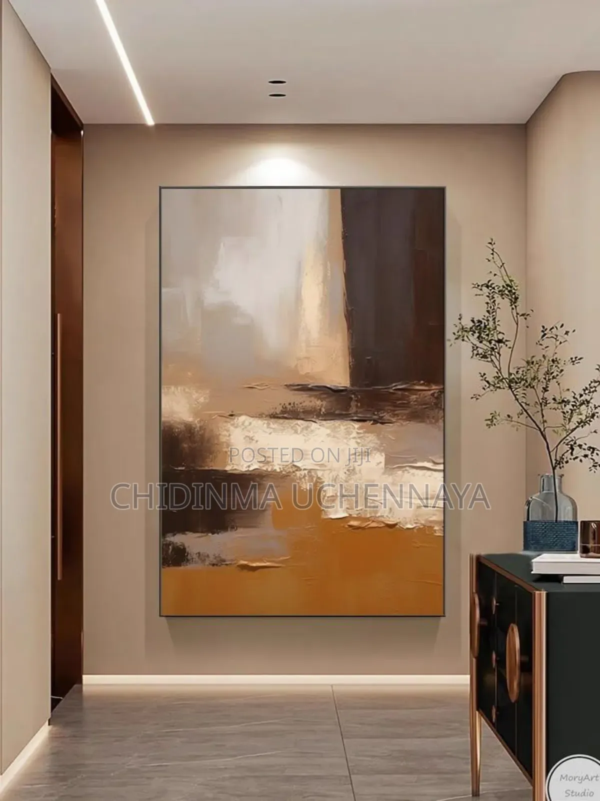 Modern Warm Colors on Canvas Artwork