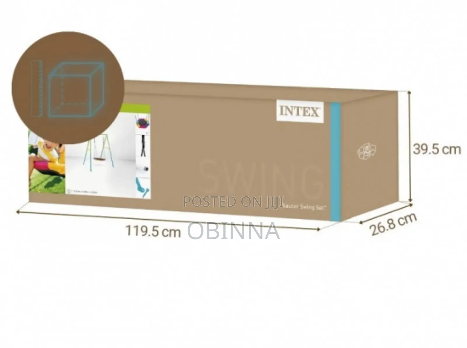 Intex 44111 Green and Blue Swing With Octagonal Nest Rocking
