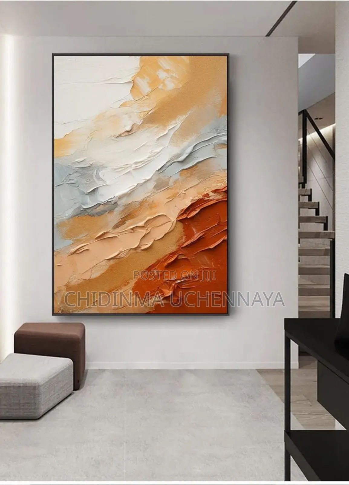 Large Size Contemporary Abstract Printing on Canvas