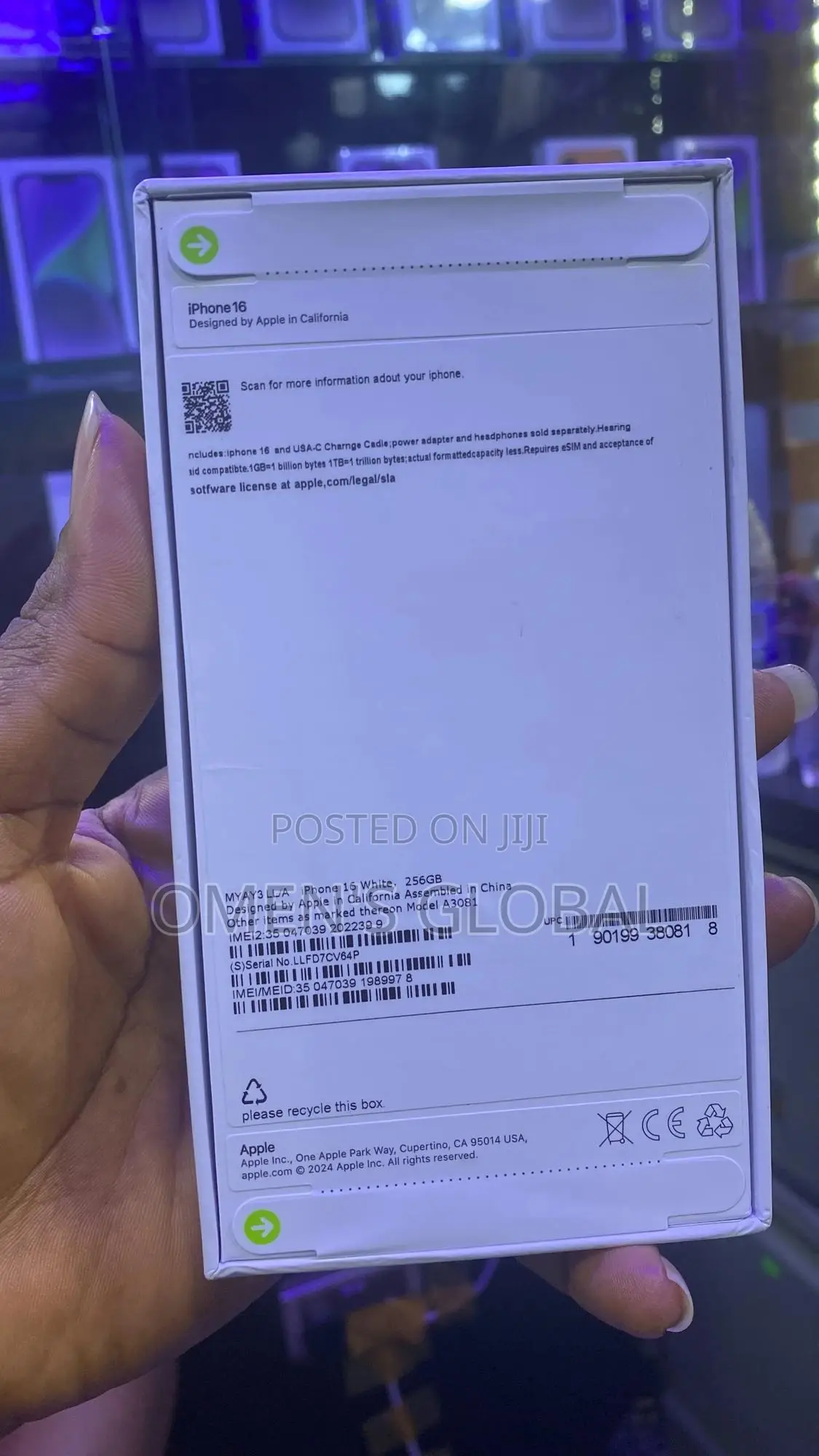 New Apple iPhone 16 Plus 256 GB White