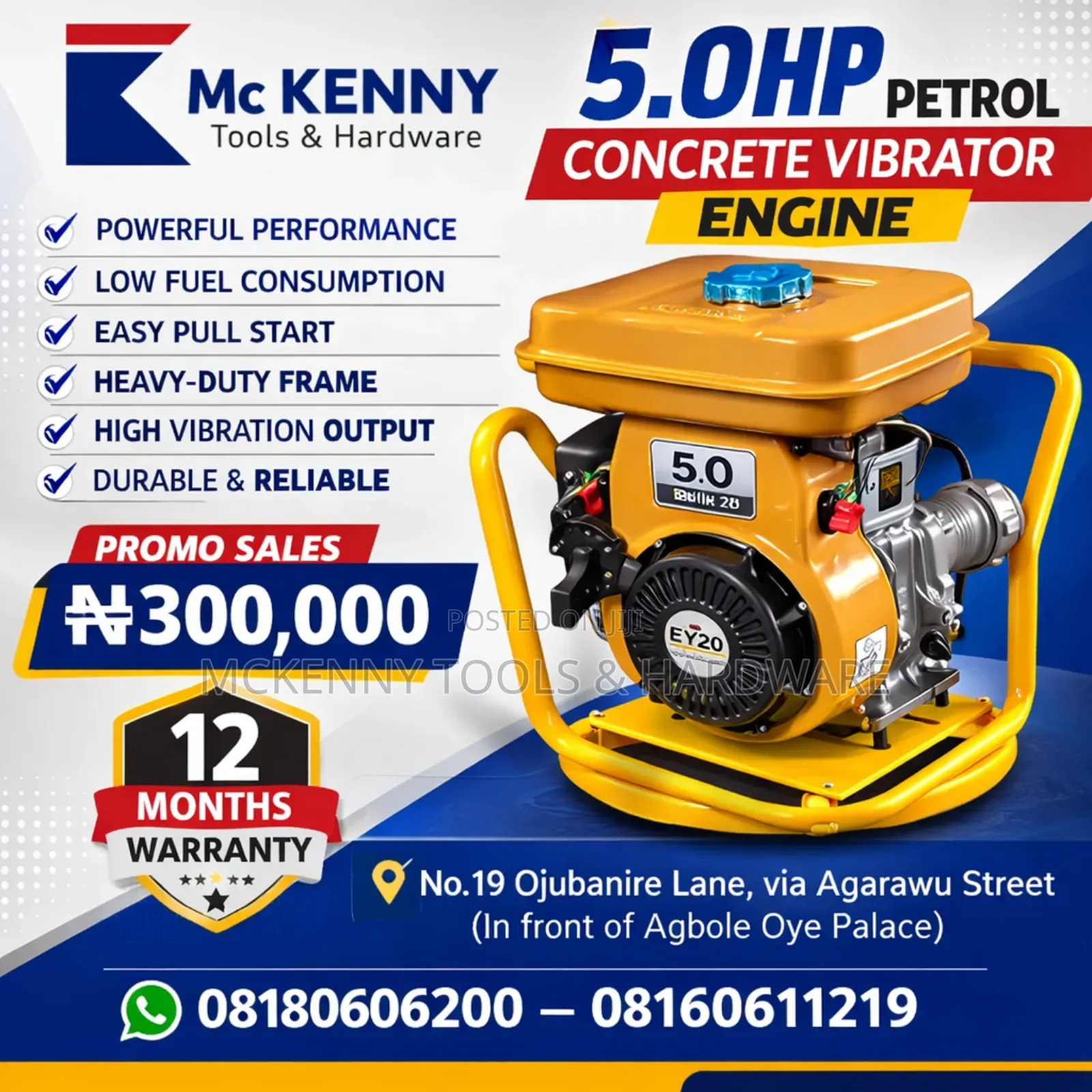 5.0hp Petrol Concrete Vibrator Engine (Ey20 Type)