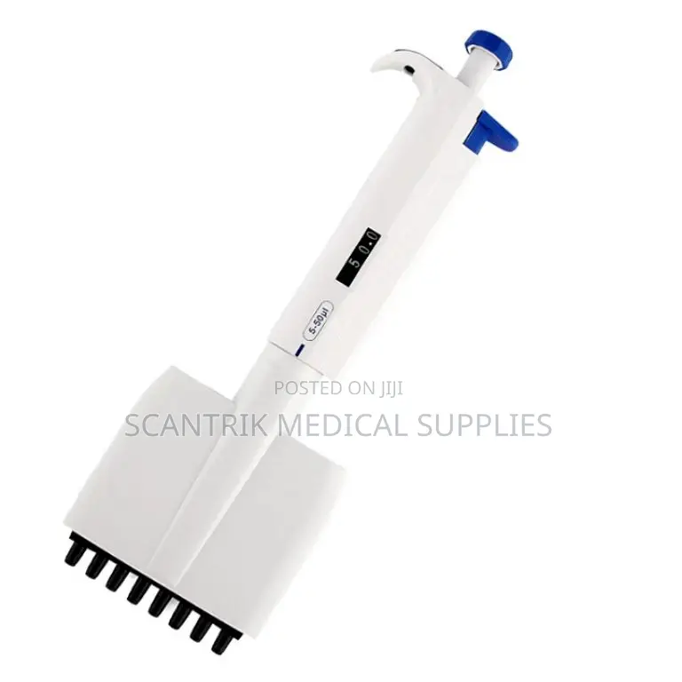 Reliable 12-Channel Adjustable Micropipette for Laboratory Accuracy