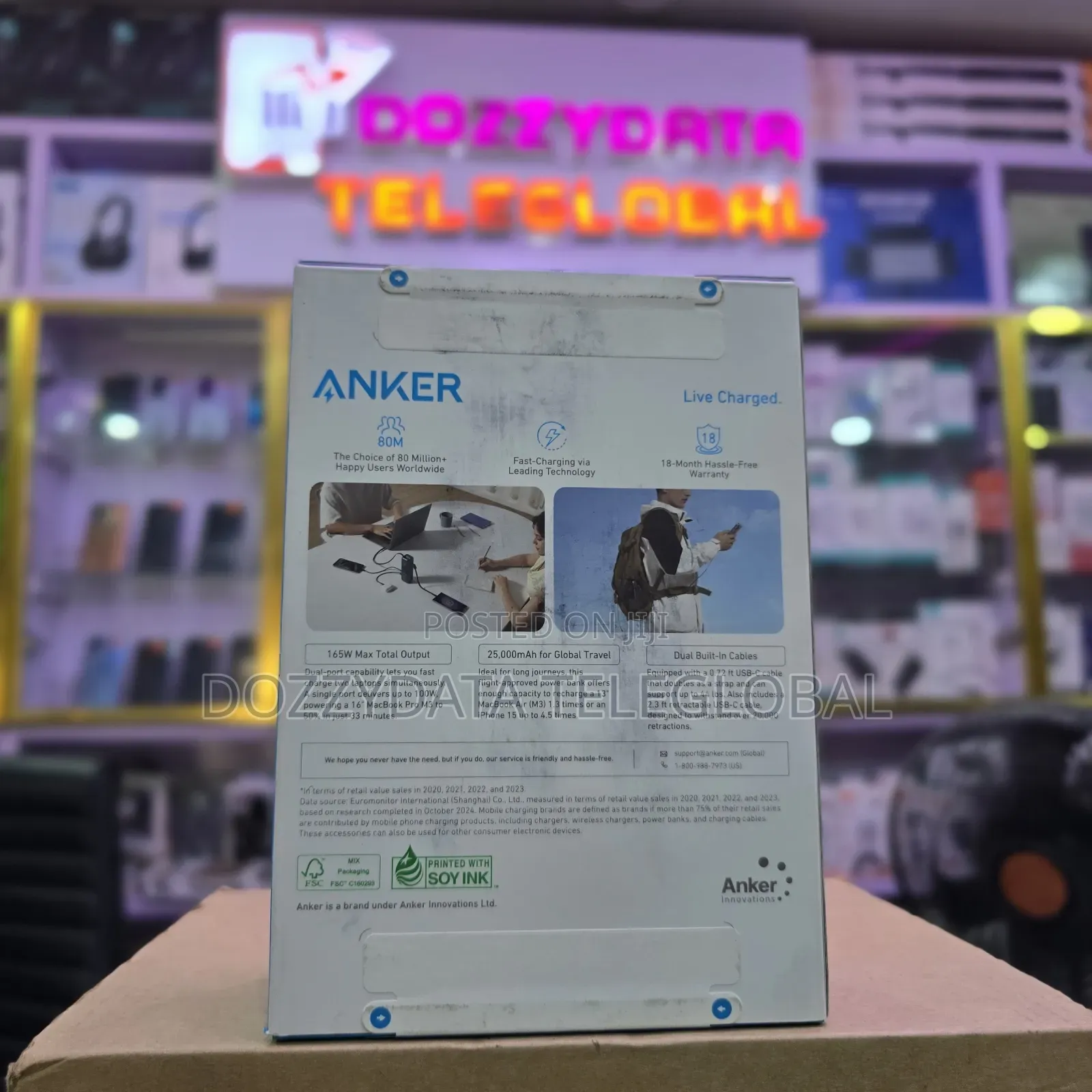 Anker Power Bank (, 165w, Built-in and Retractable Cables)