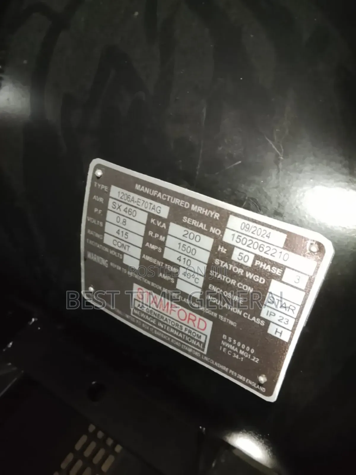 New Brand Original Soundproof Perkins Lister Silent Diesel 200kva