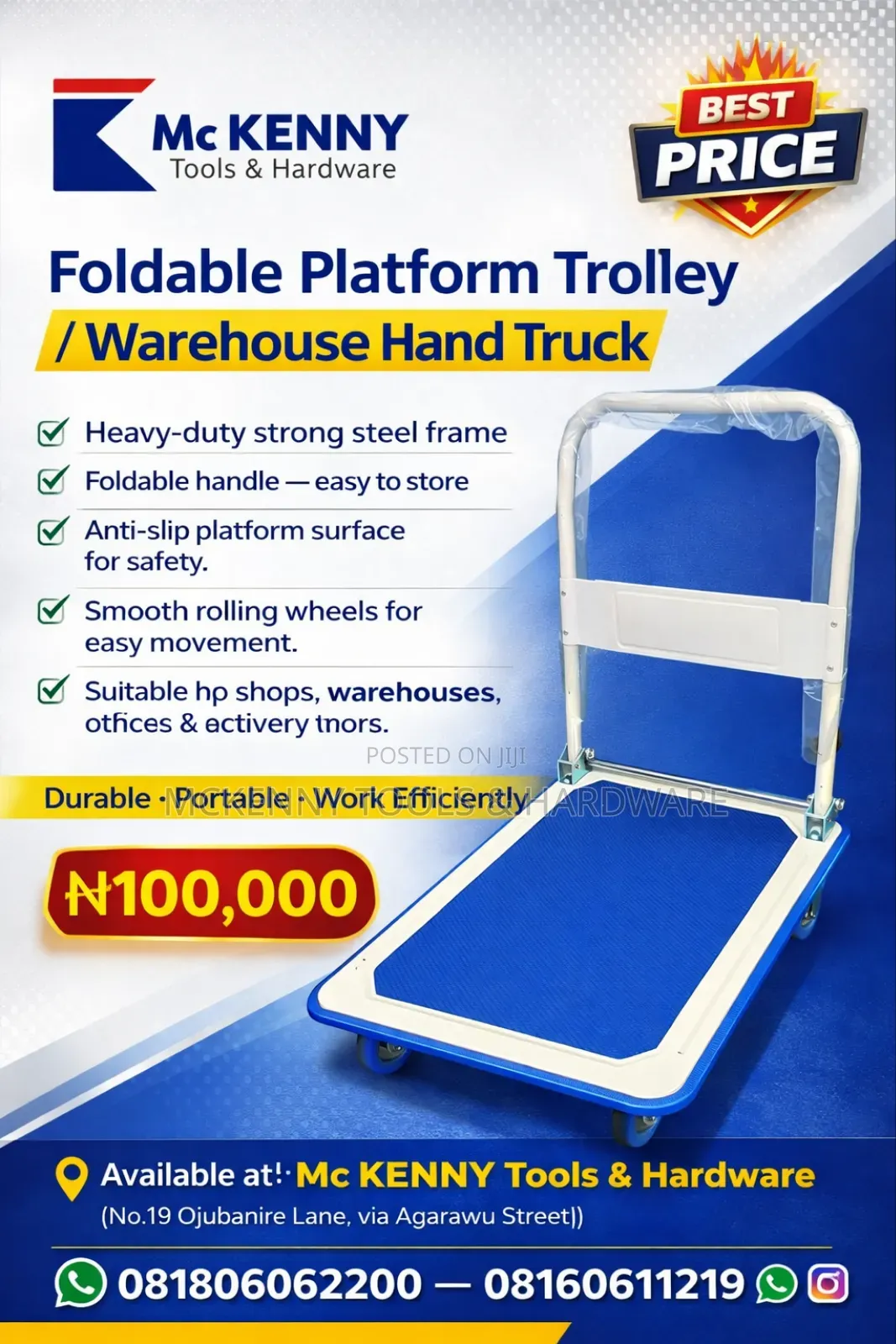 Foldable Platform Trolley / Warehouse Hand Truck