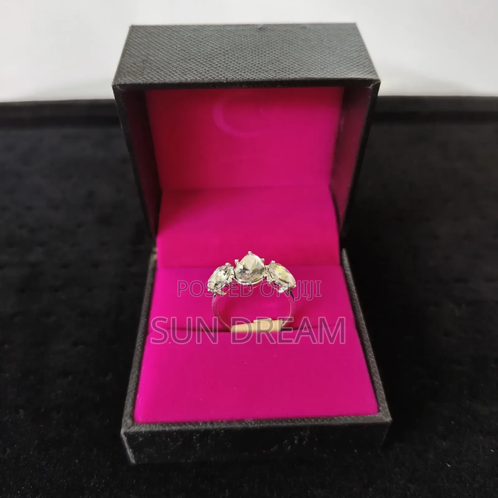 Women Silver Ring Lady Diamond Rings Stainless Steel No Color Faded 21