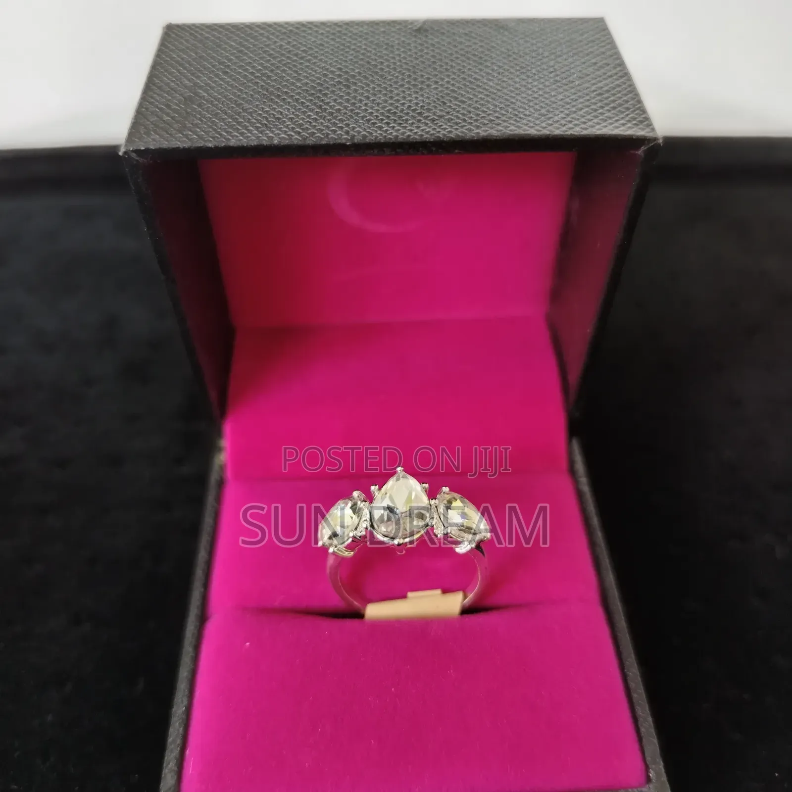 Women Silver Ring Lady Diamond Rings Stainless Steel No Color Faded 21