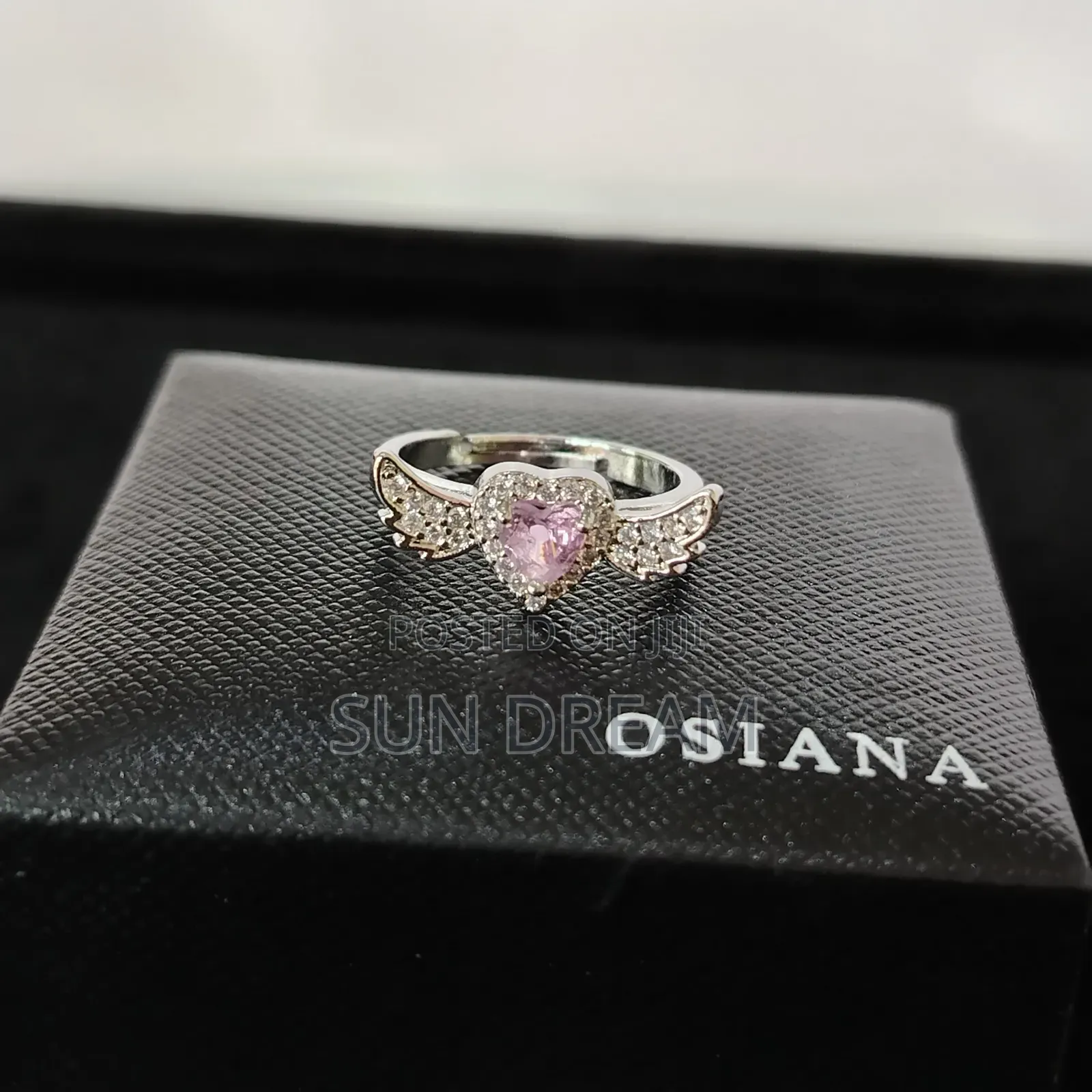 Lady Rings Stainless Steel Rings No Color Faded Pink Heart Ring 20