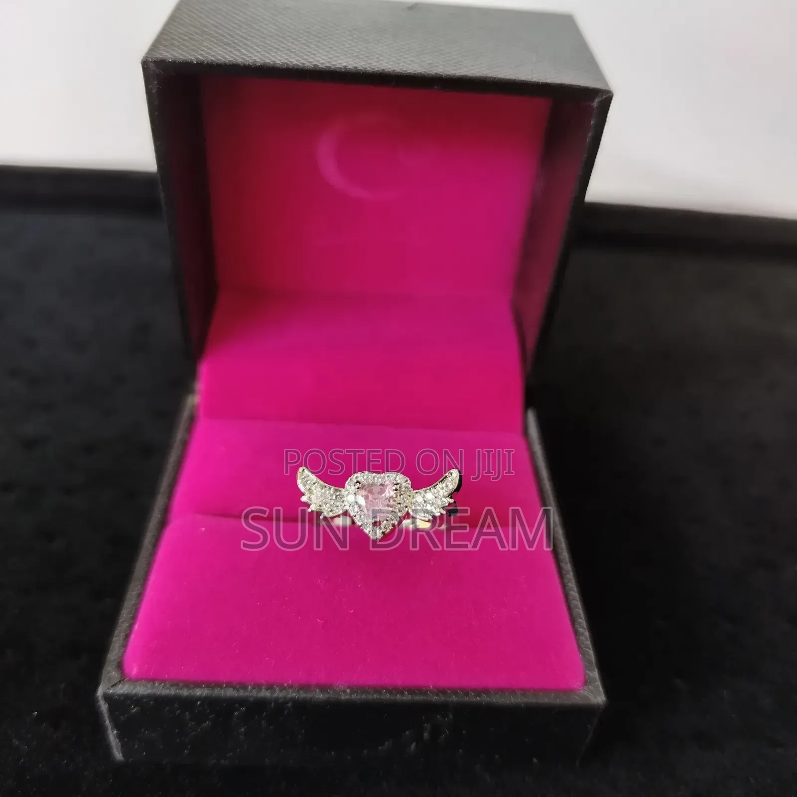 Lady Rings Stainless Steel Rings No Color Faded Pink Heart Ring 20