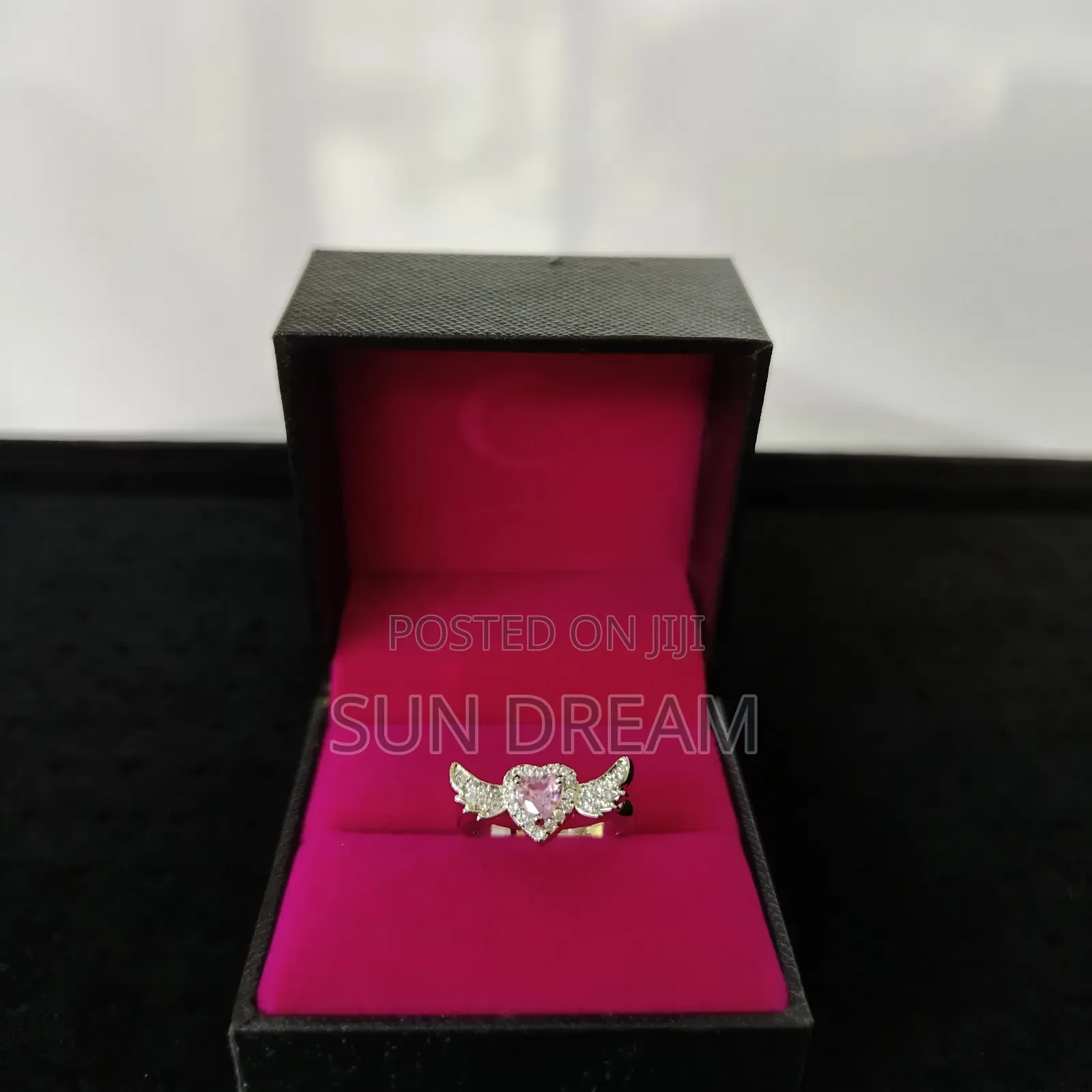 Lady Rings Stainless Steel Rings No Color Faded Pink Heart Ring 20