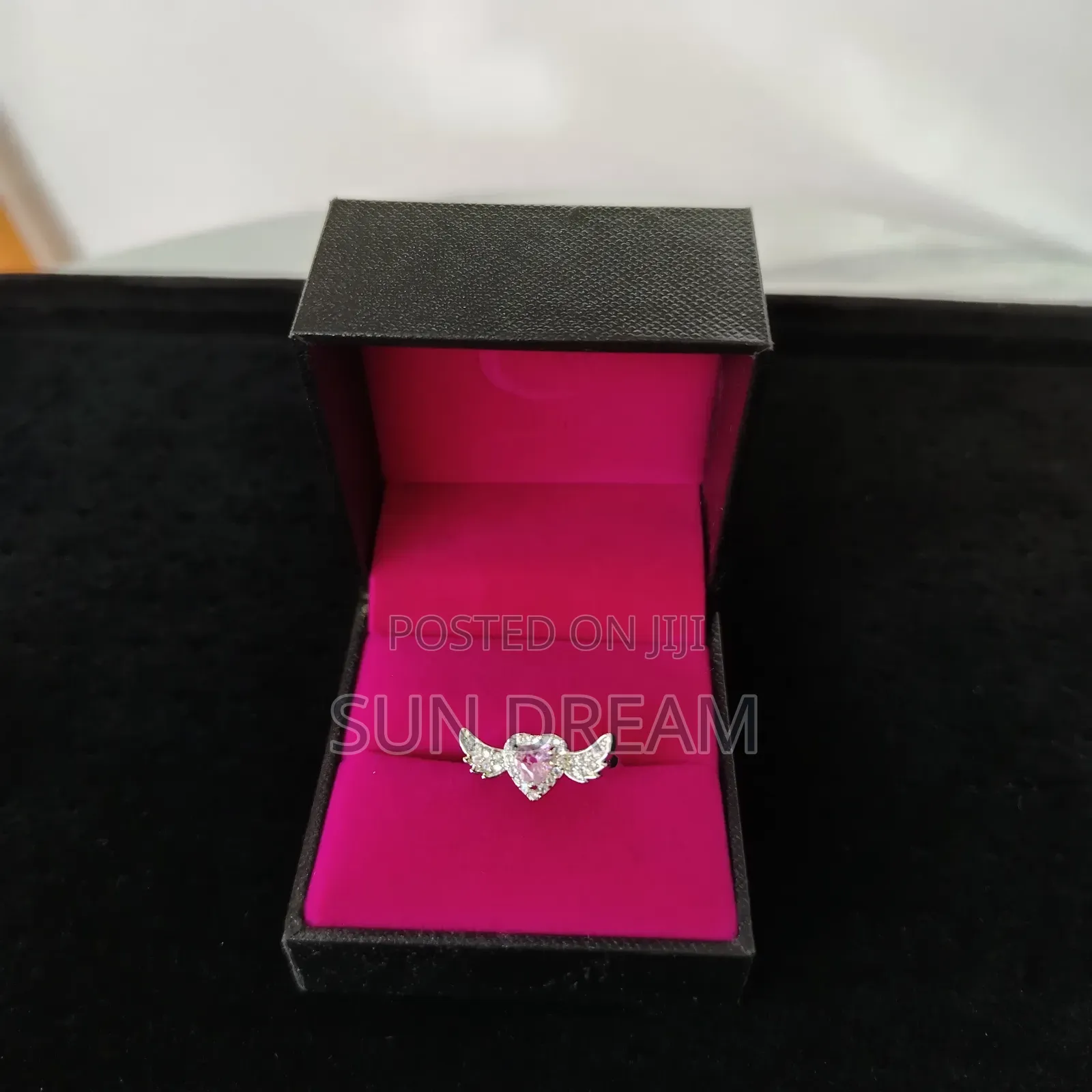 Lady Rings Stainless Steel Rings No Color Faded Pink Heart Ring 20