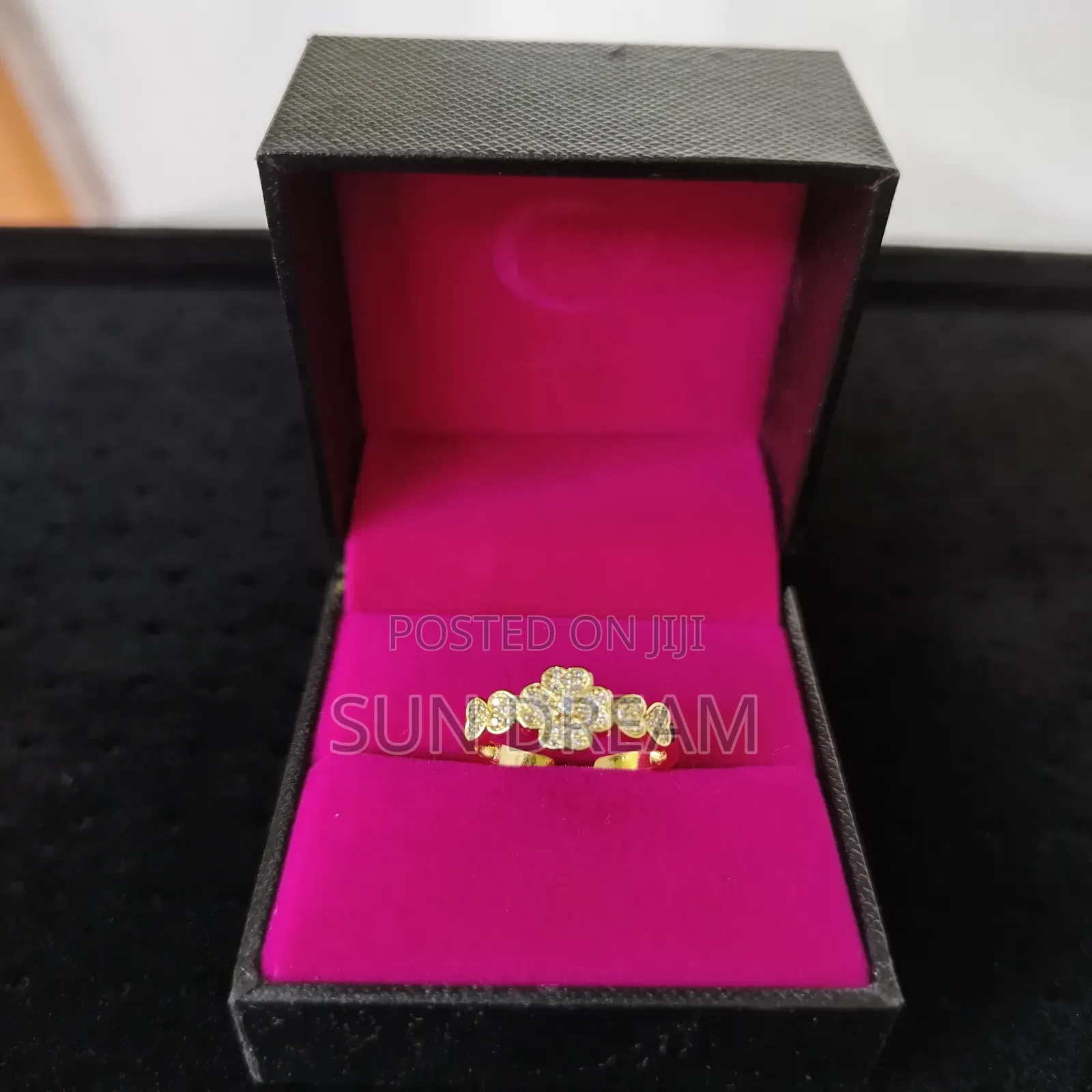 Lady Rings Flower Rings Golden Ring No Color Faded Lady Gift 4